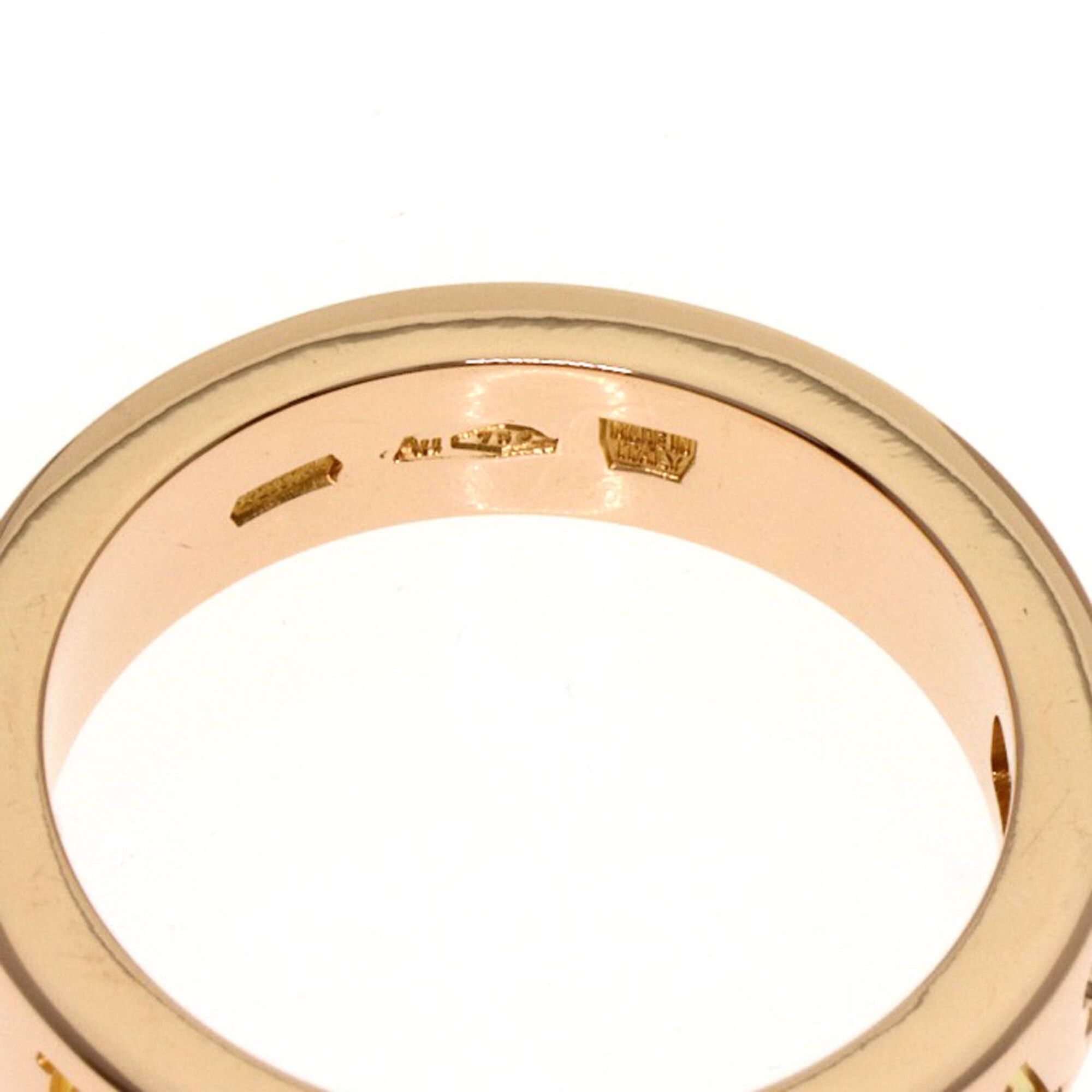 Bvlgari Bulgari Double Logo 1P Diamond Ring 18K Pink Gold Women's BVLGARI Size ONE SIZE - 5 Thumbnail