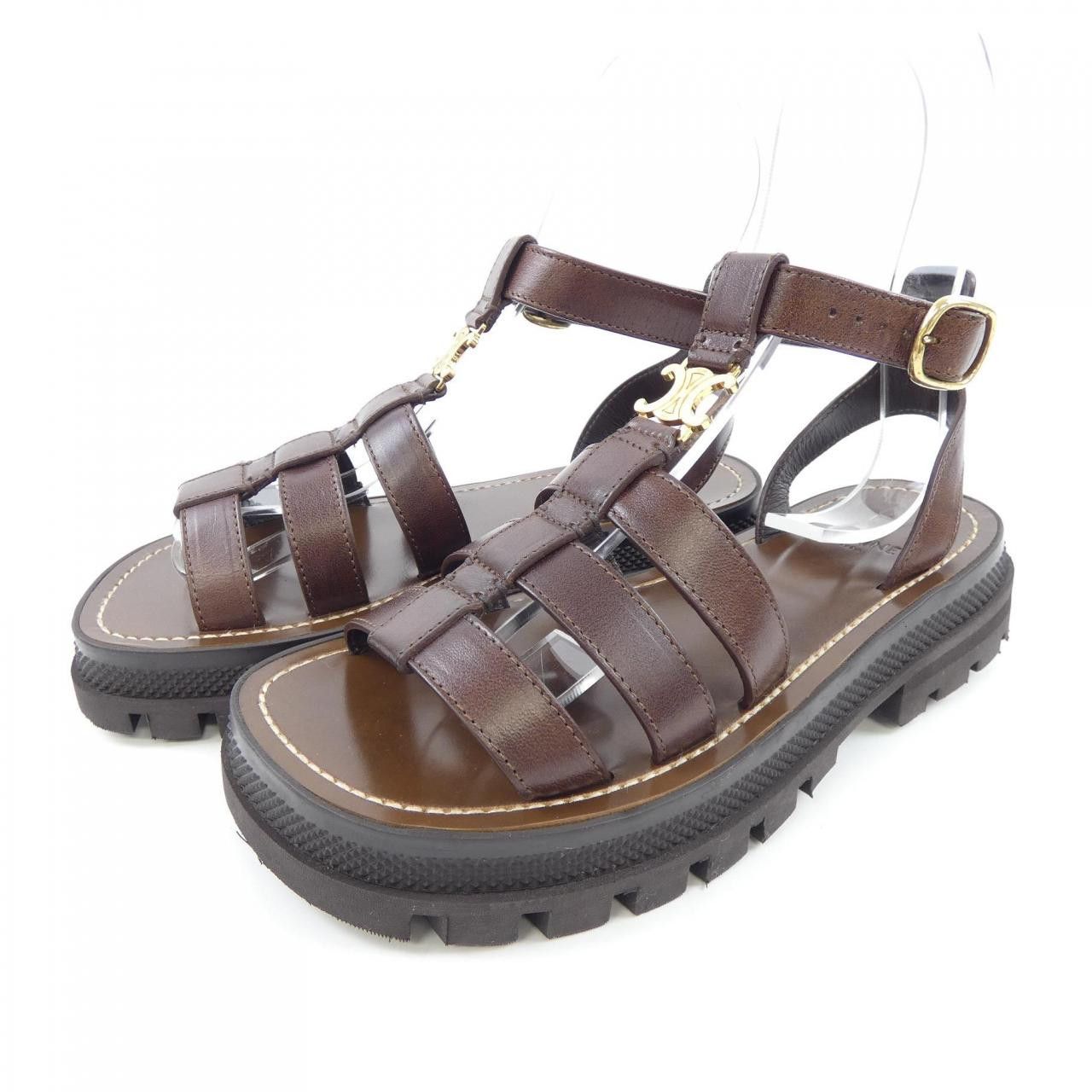 Celine Celine CELINE Triomphe Gladiator Calfskin Sandals Leather Shoes 352463778C DUTY FREE for USA Size ONE SIZE - 3 Thumbnail