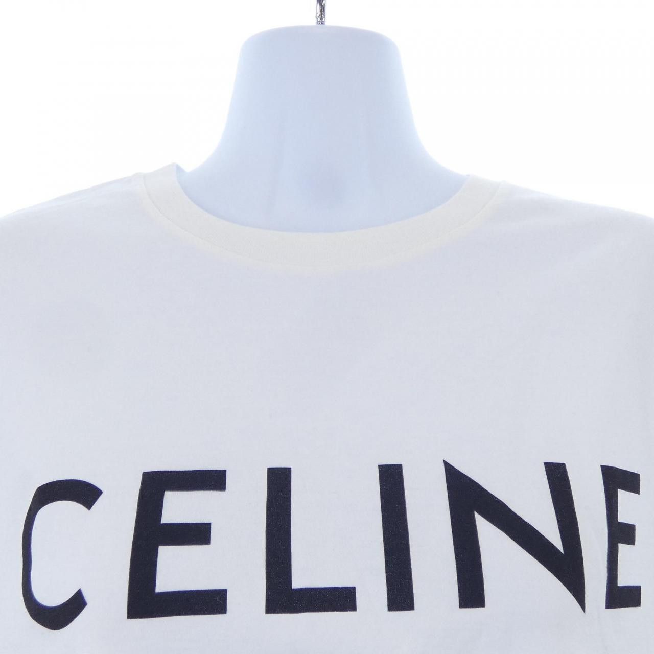 Celine Celine Celine CELINE Print Cotton Cropped T Shirt Textile T-Shirts 2X761671Q DUTY FREE for USA Size ONE SIZE - 5 Thumbnail