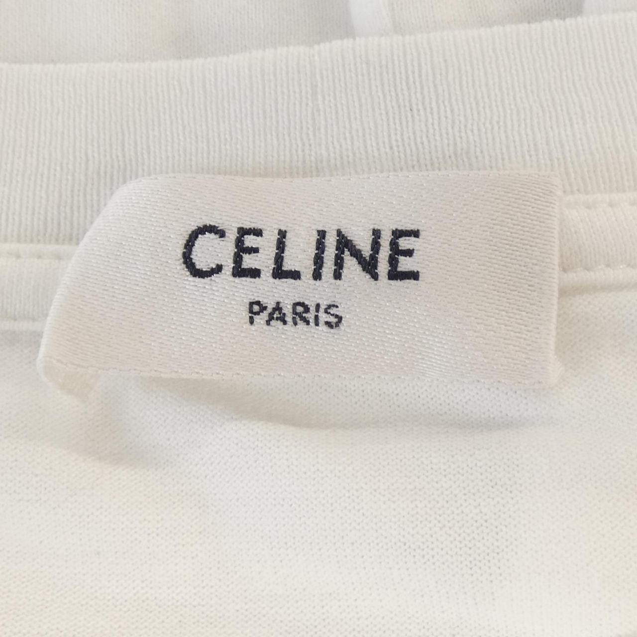 Celine Celine Celine CELINE Print Cotton Cropped T Shirt Textile T-Shirts 2X761671Q DUTY FREE for USA Size ONE SIZE - 4 Thumbnail