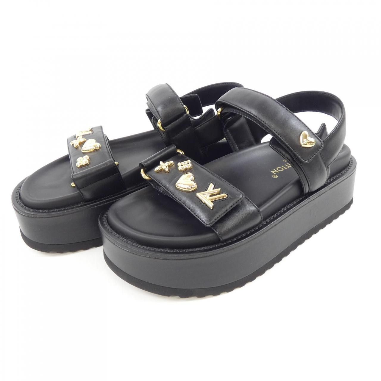 Louis Vuitton Louis Vuitton Louis Vuitton Sunset Lambskin Sandals Leather Shoes LV DUTY FREE for USA Size ONE SIZE - 3 Thumbnail