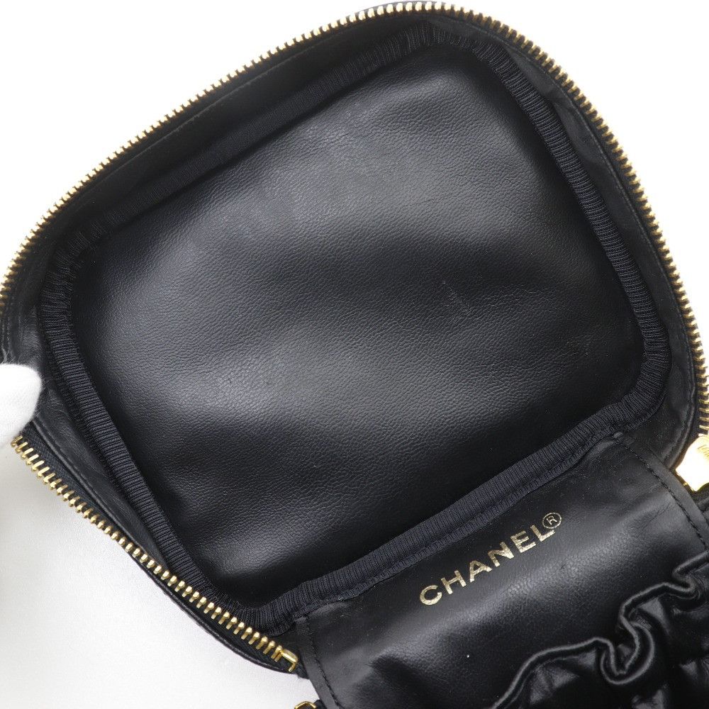 Chanel Chanel Chanel Coco Mark Caviar Skin Vanity Pouch Leather Vanity Bag A01998 DUTY FREE for USA Size ONE SIZE - 5 Thumbnail
