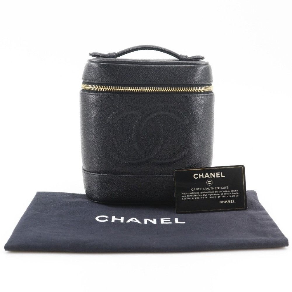Chanel Chanel Chanel Coco Mark Caviar Skin Vanity Pouch Leather Vanity Bag A01998 DUTY FREE for USA Size ONE SIZE - 13 Thumbnail