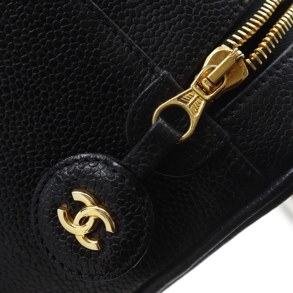 Chanel Chanel Chanel Coco Mark Caviar Skin Vanity Pouch Leather Vanity Bag A01998 DUTY FREE for USA Size ONE SIZE - 9 Thumbnail