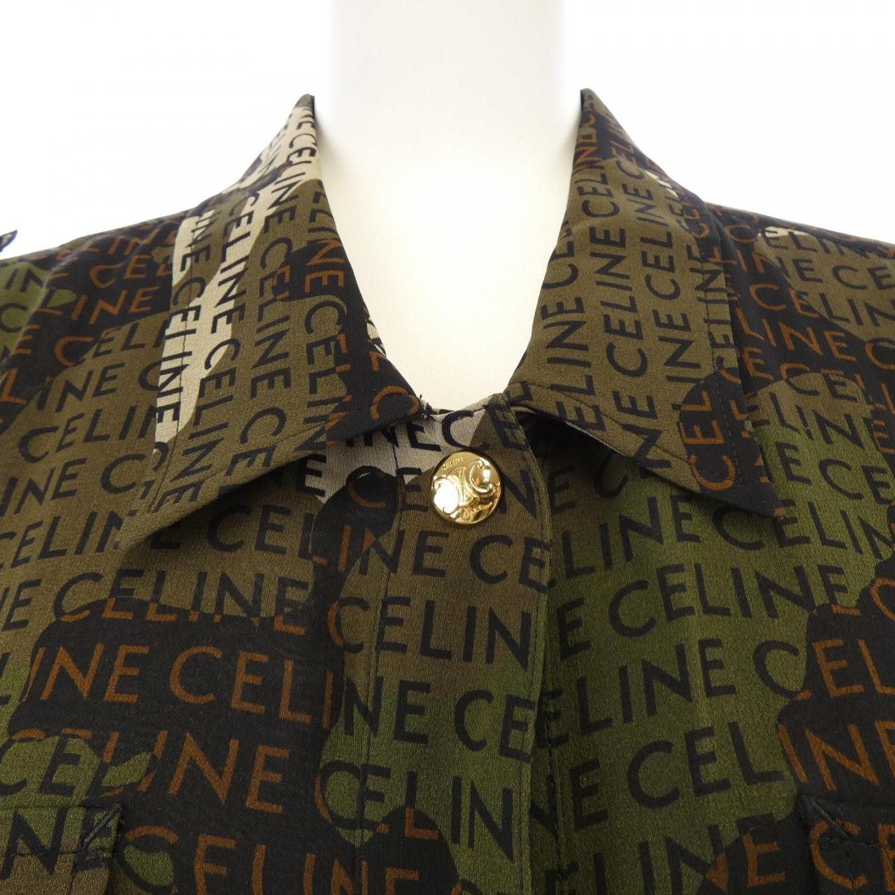 Celine Celine CELINE Silk Dress Textile Dresses 2R88E361R DUTY FREE for USA Size ONE SIZE - 5 Thumbnail