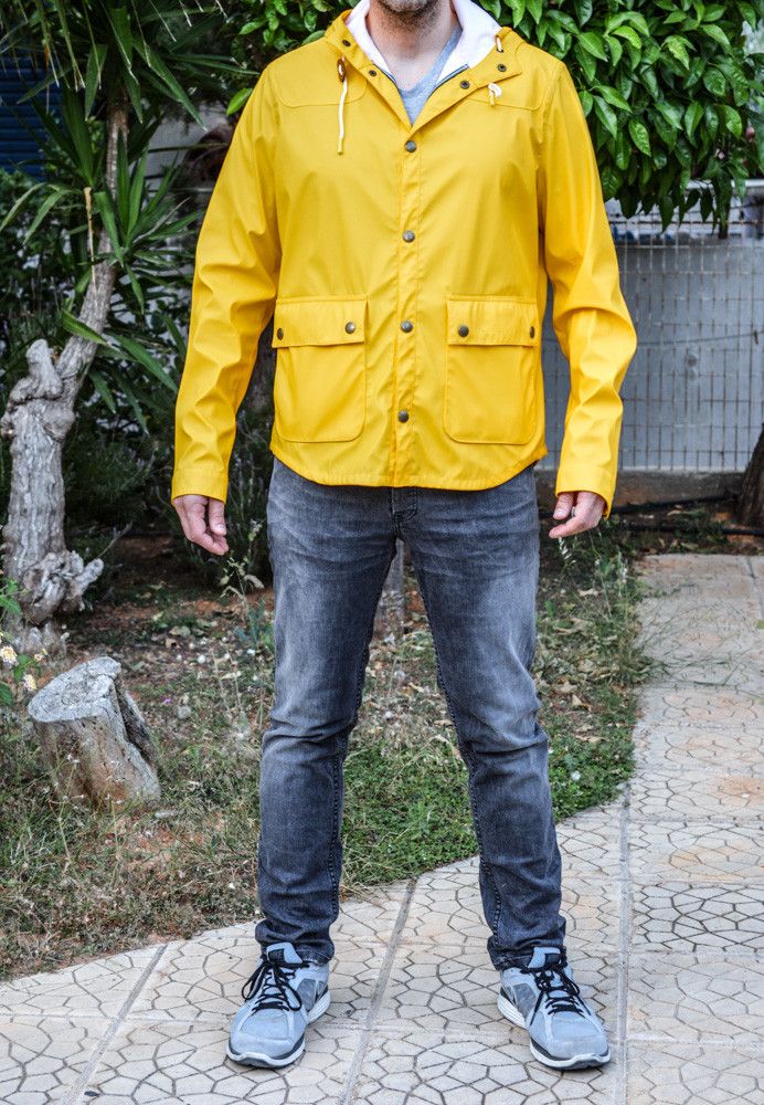 Barbour yellow rain jacket hotsell