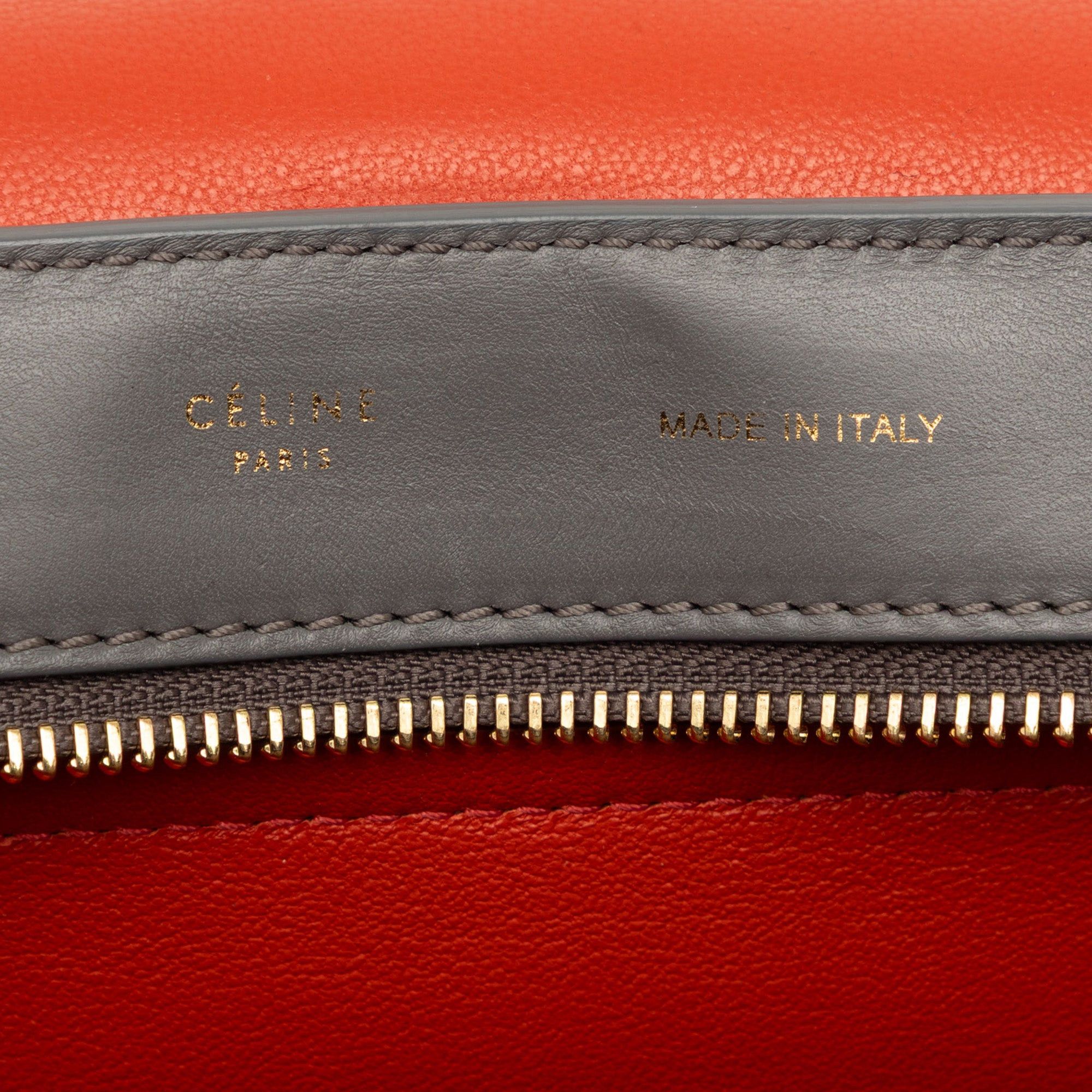 Celine Medium Tricolor Calfskin and Suede Trapeze Satchel Size ONE SIZE - 5 Thumbnail