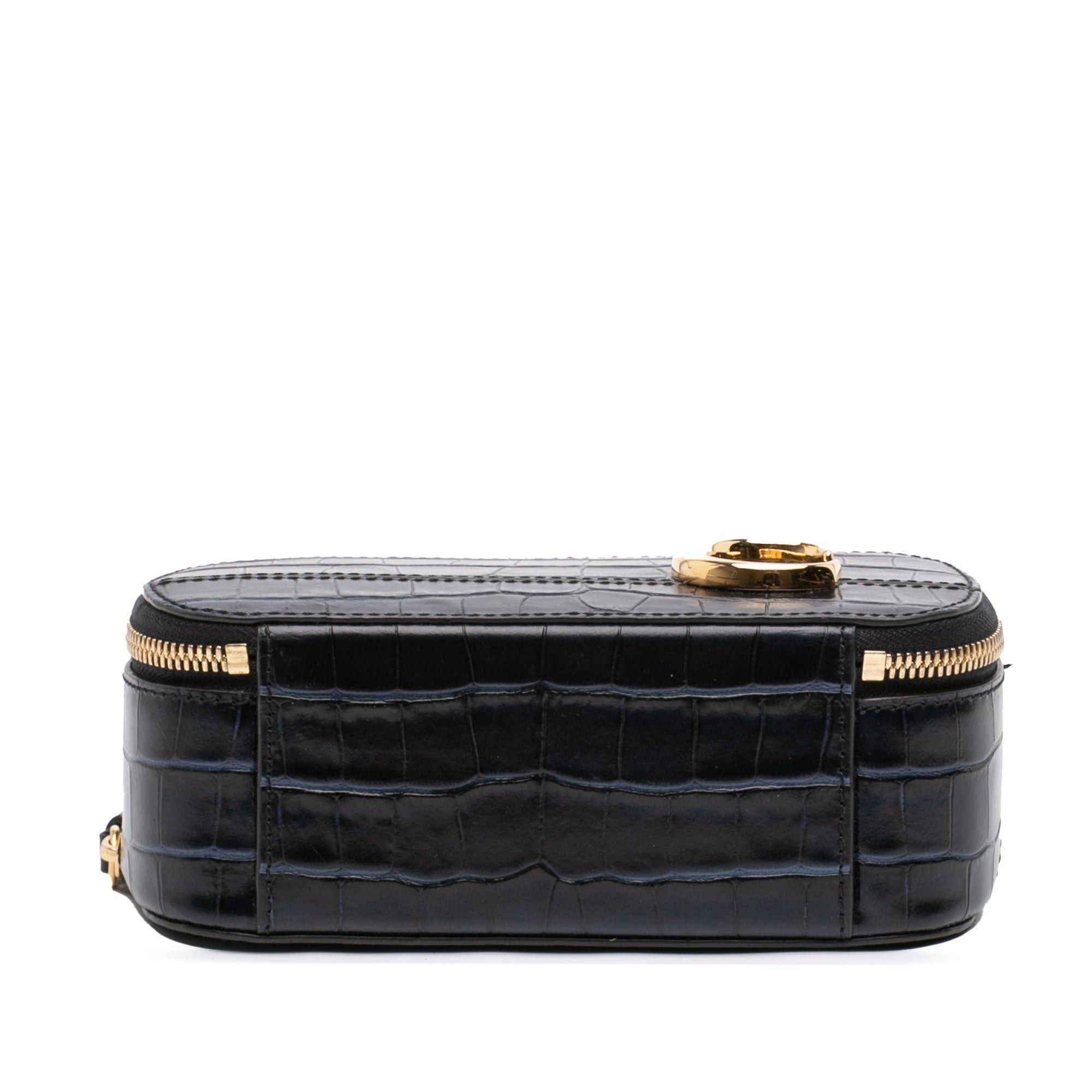 Chloe Mini Croc Embossed Leather C Vanity Bag Size ONE SIZE - 3 Thumbnail
