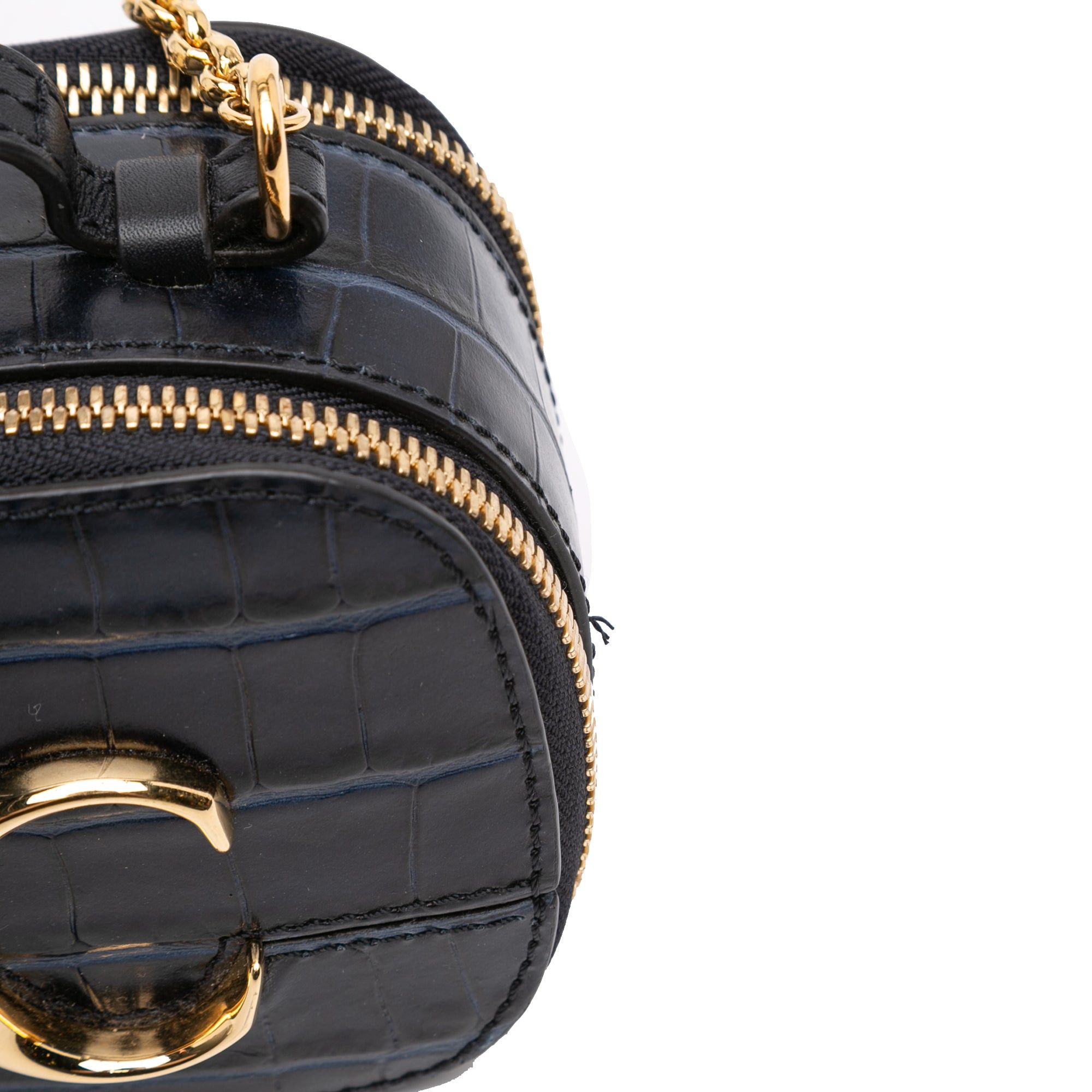 Chloe Mini Croc Embossed Leather C Vanity Bag Size ONE SIZE - 8 Thumbnail