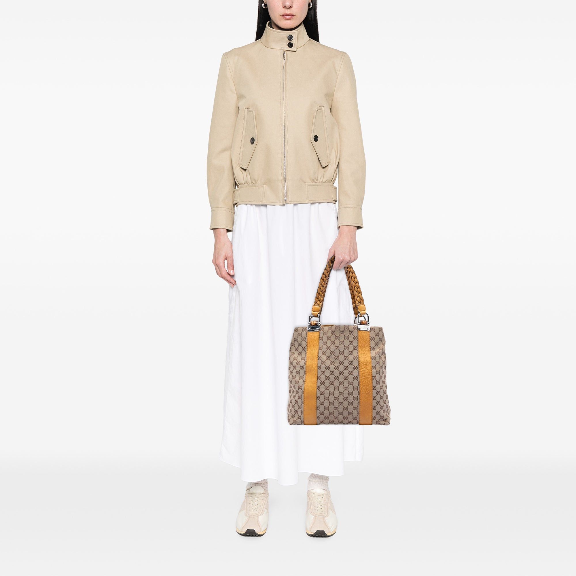 Gucci Large GG Canvas Bamboo Libeccio Tote Size ONE SIZE - 7 Thumbnail