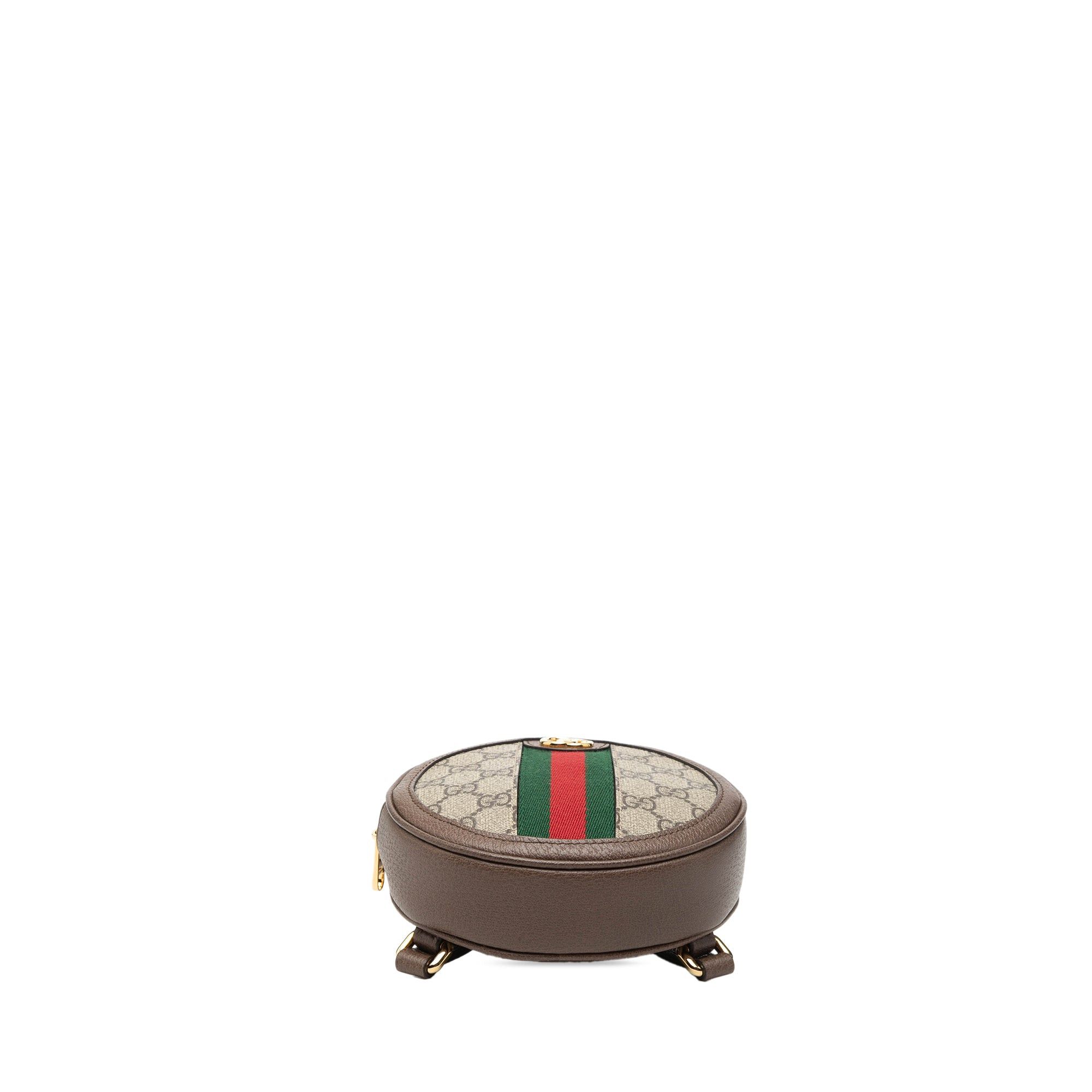 Gucci Mini GG Supreme Web Ophidia Round Backpack Size ONE SIZE - 3 Thumbnail
