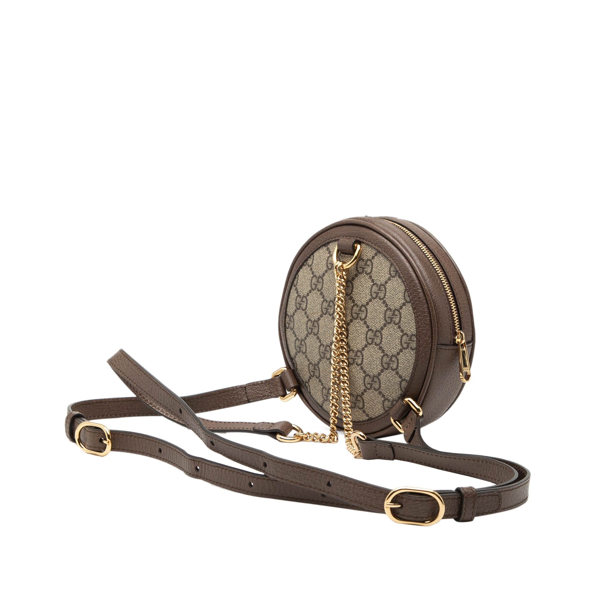Gucci Mini GG Supreme Web Ophidia Round Backpack Size ONE SIZE - 2 Thumbnail