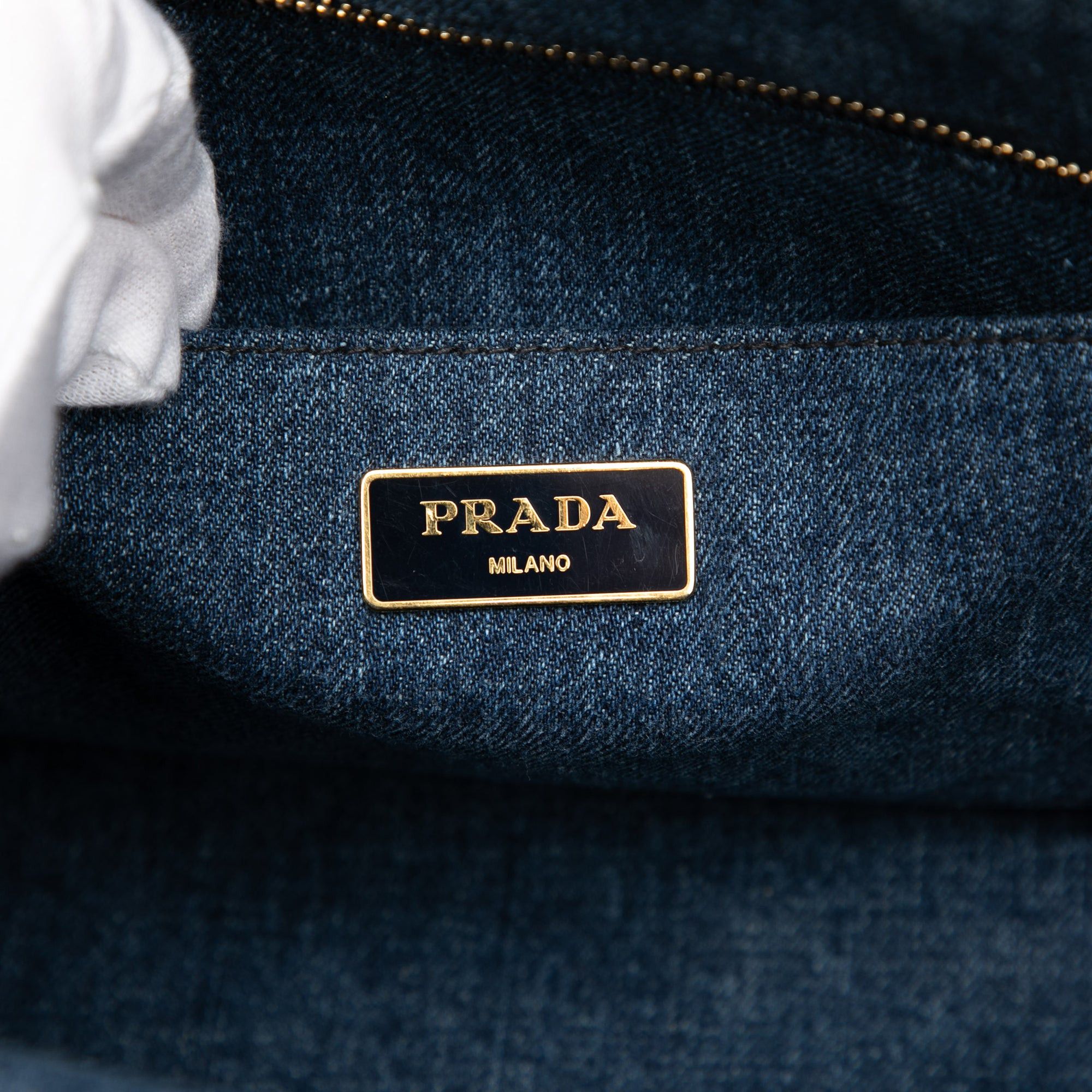 Prada Large Denim Canapa Logo Satchel Size ONE SIZE - 5 Thumbnail