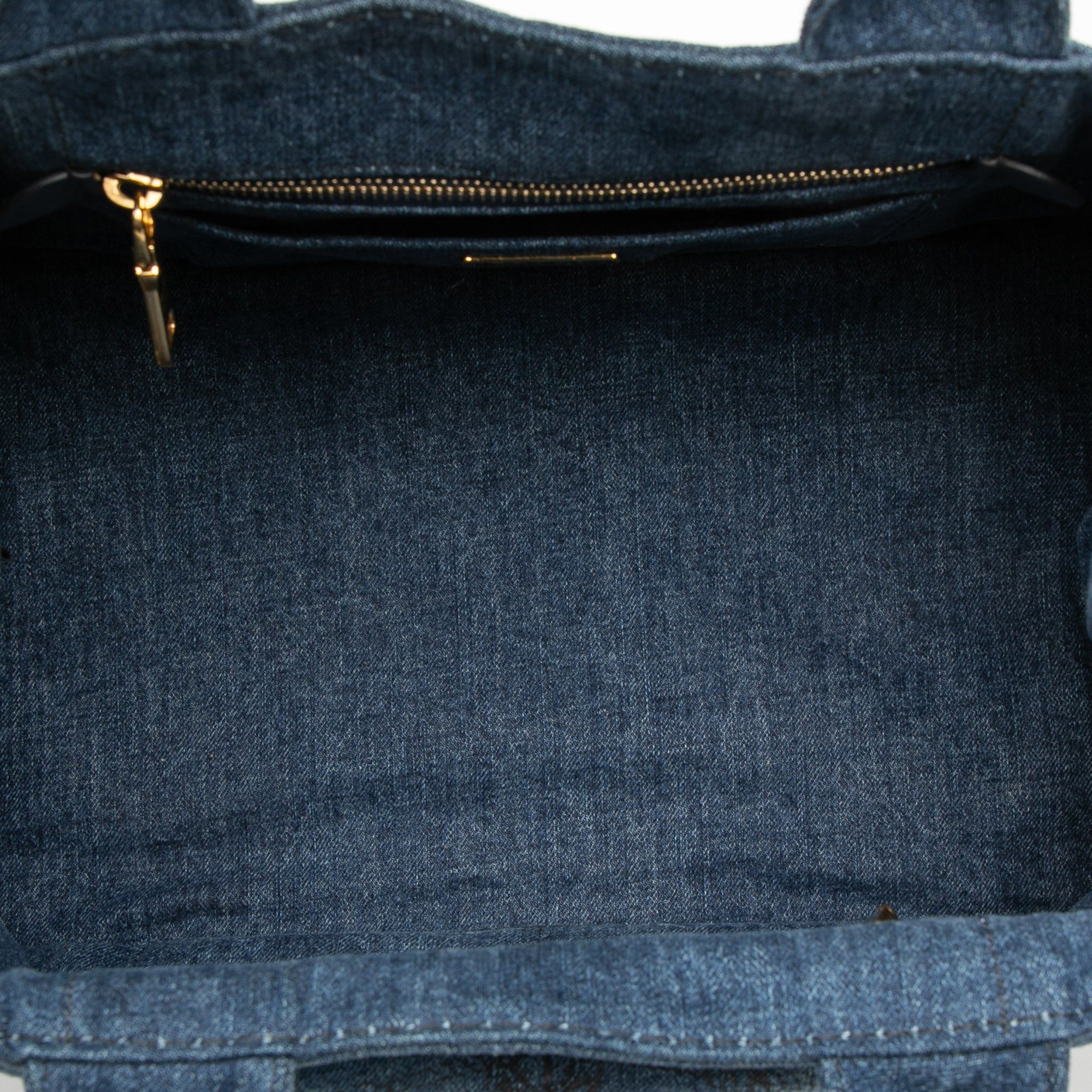Prada Large Denim Canapa Logo Satchel Size ONE SIZE - 4 Thumbnail