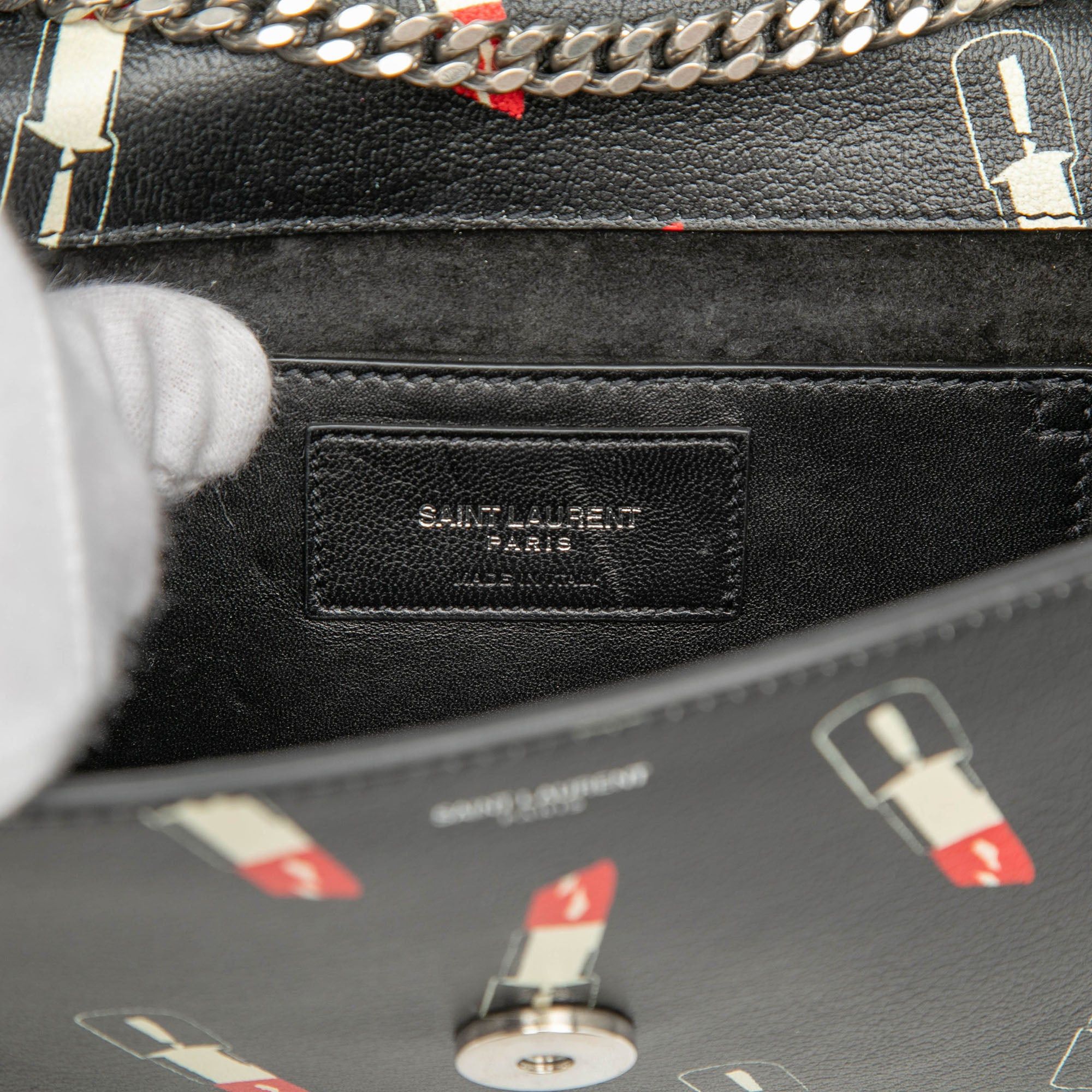Saint Laurent Paris Calfskin Lipstick Print Betty Crossbody Size ONE SIZE - 5 Thumbnail