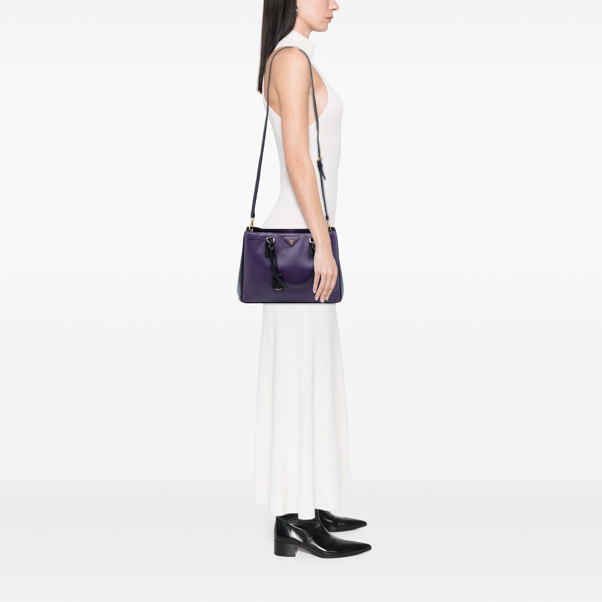 Prada Medium Bicolor Saffiano Lux Galleria Satchel Size ONE SIZE - 6 Thumbnail