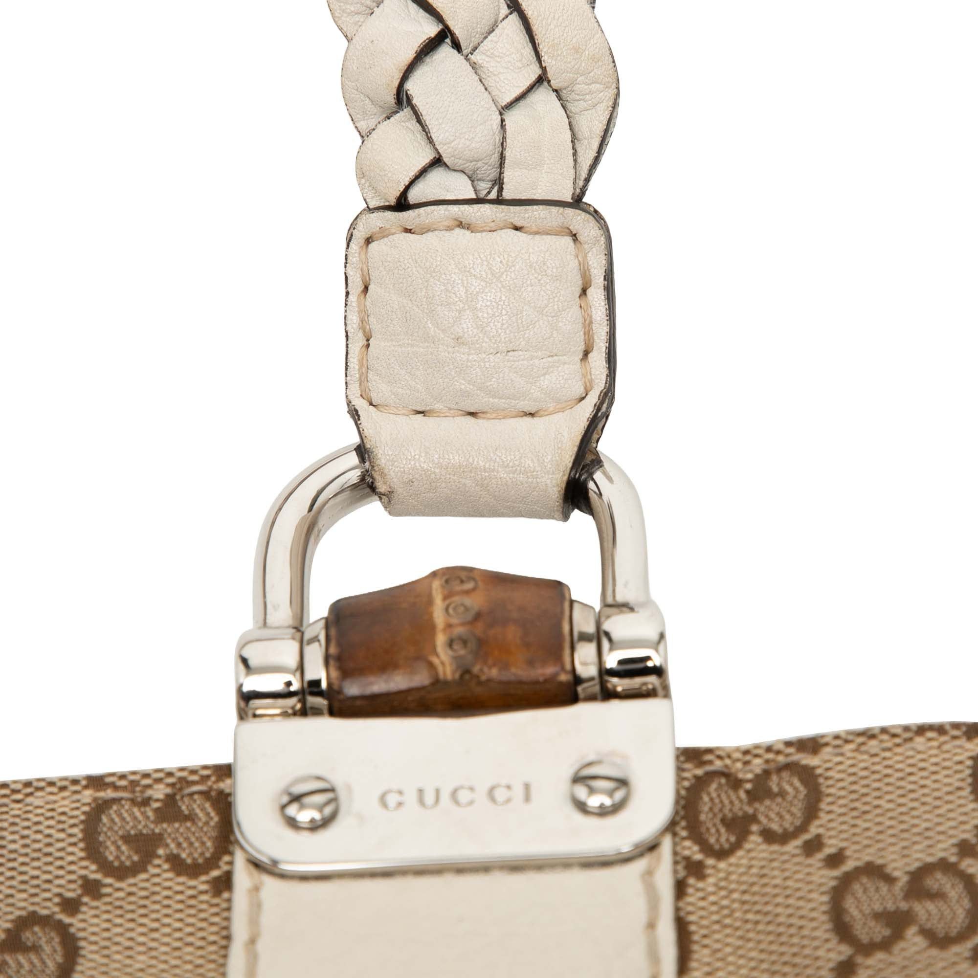 Gucci Medium GG Canvas Bamboo Libeccio Tote Size ONE SIZE - 7 Thumbnail
