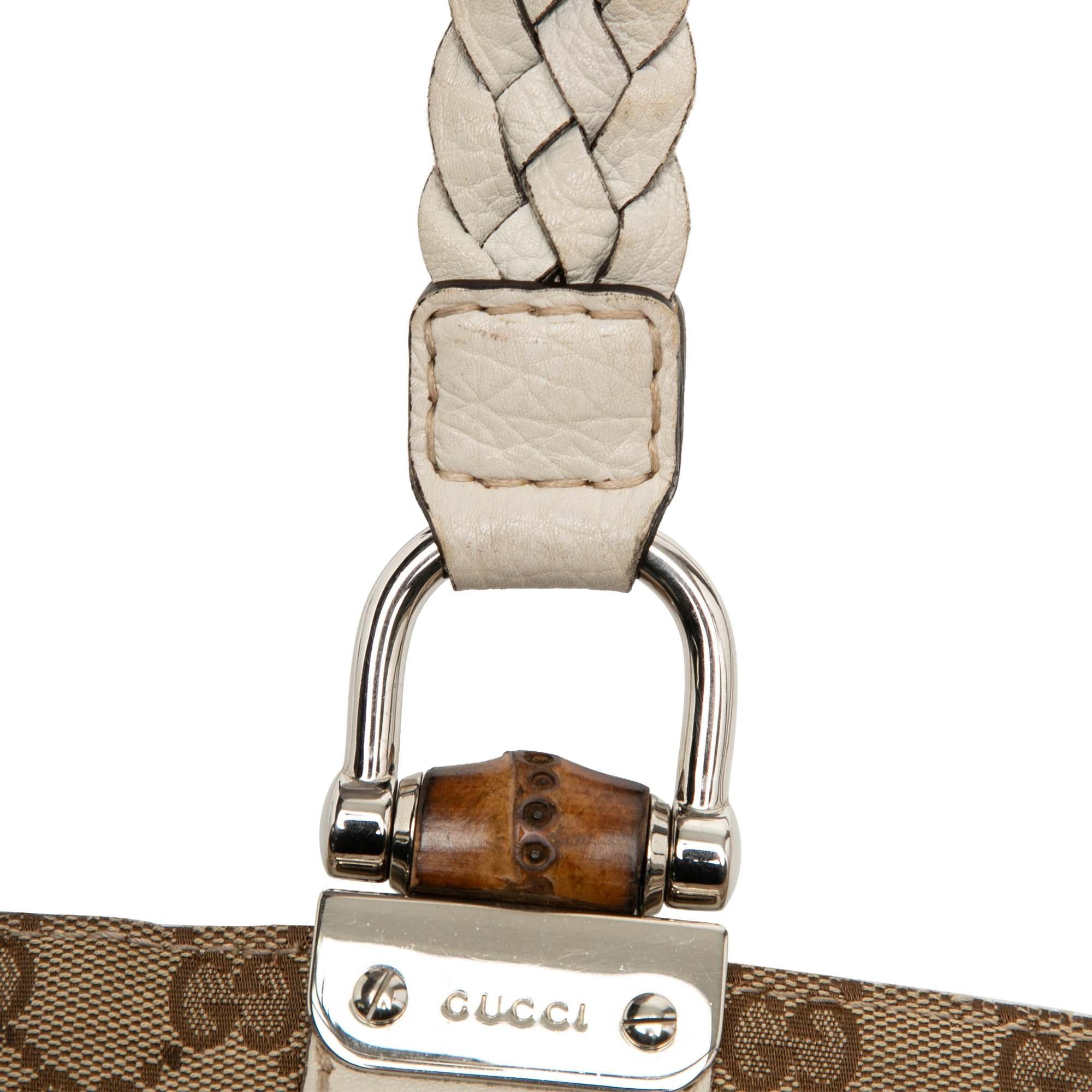 Gucci Medium GG Canvas Bamboo Libeccio Tote Size ONE SIZE - 8 Thumbnail