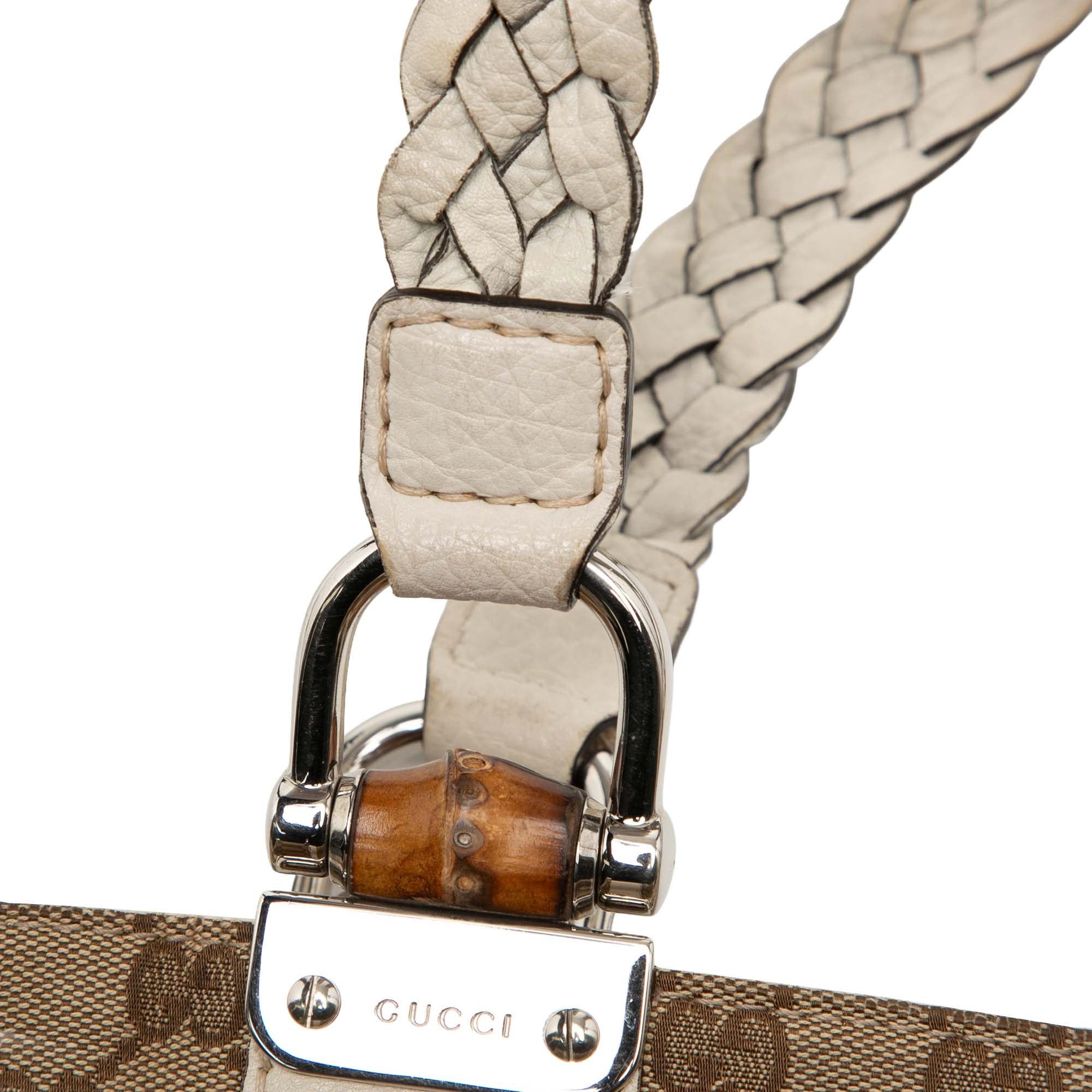 Gucci Medium GG Canvas Bamboo Libeccio Tote Size ONE SIZE - 9 Thumbnail