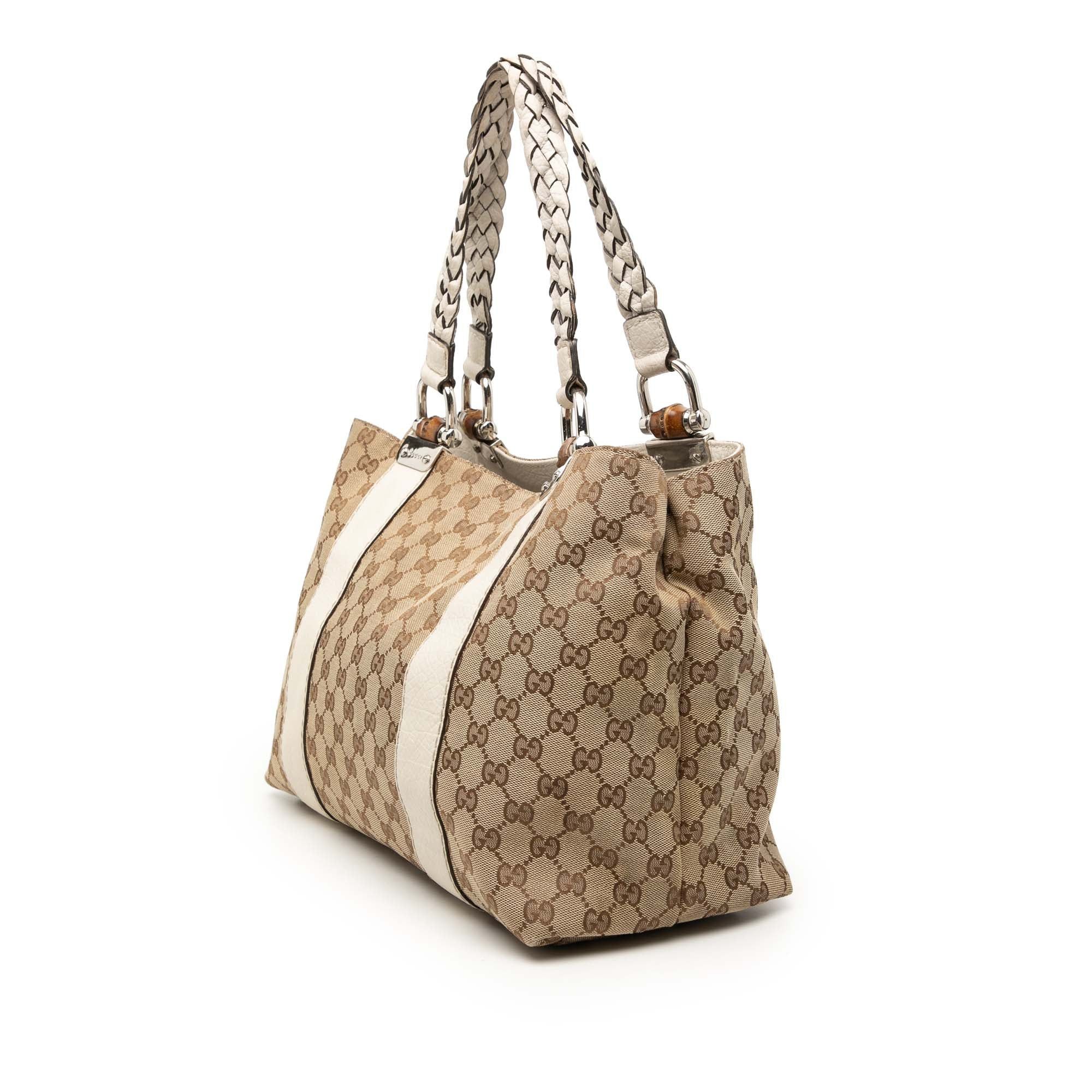 Gucci Medium GG Canvas Bamboo Libeccio Tote Size ONE SIZE - 2 Thumbnail