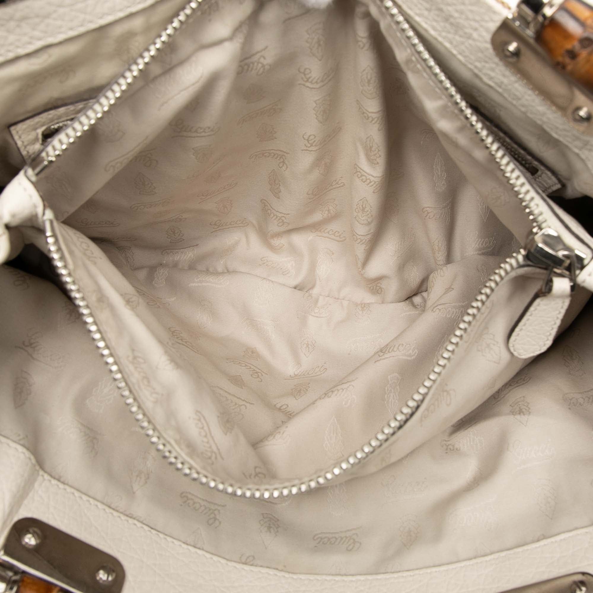 Gucci Medium GG Canvas Bamboo Libeccio Tote Size ONE SIZE - 4 Thumbnail