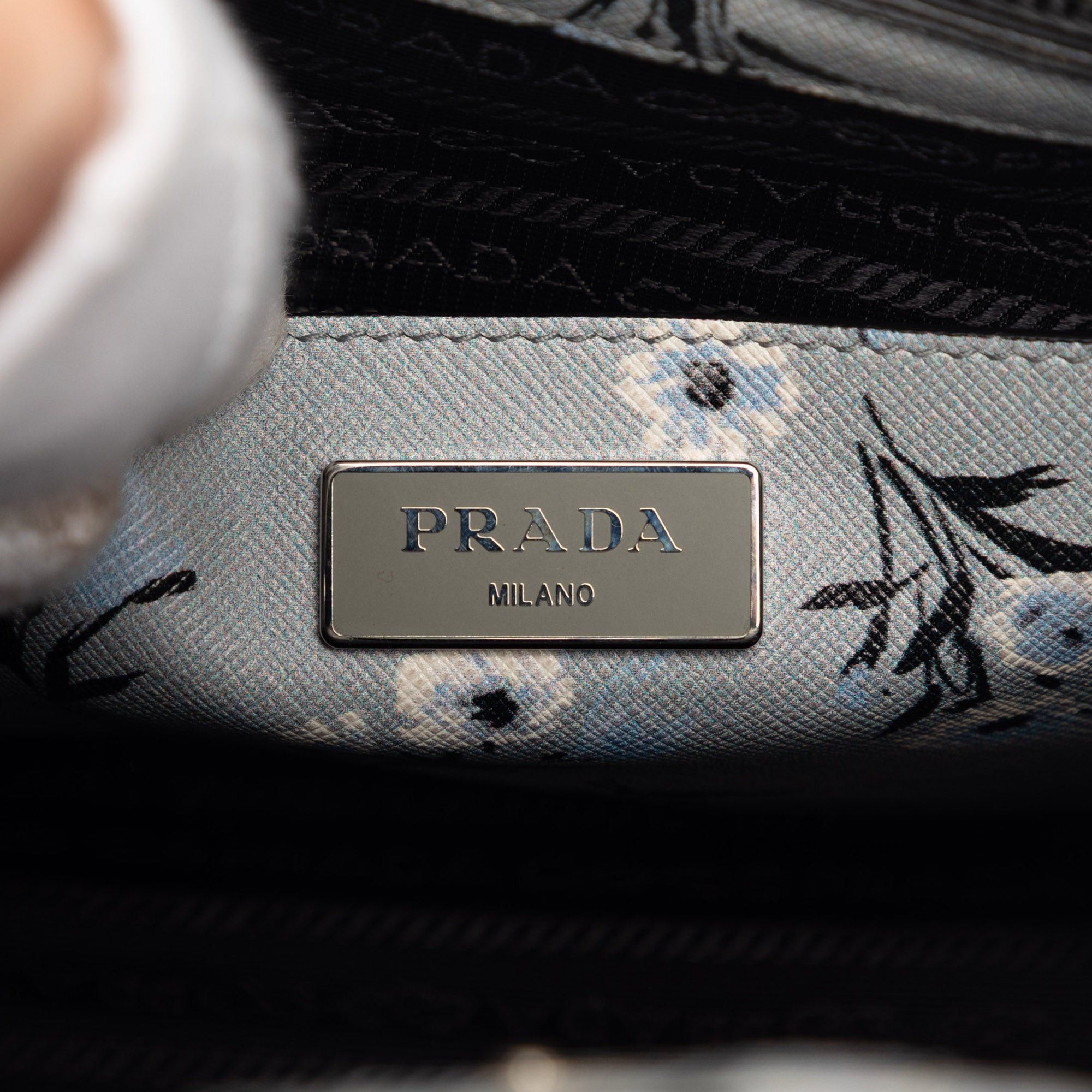 Prada Saffiano Floral Print Twin Pocket Satchel Size ONE SIZE - 5 Thumbnail