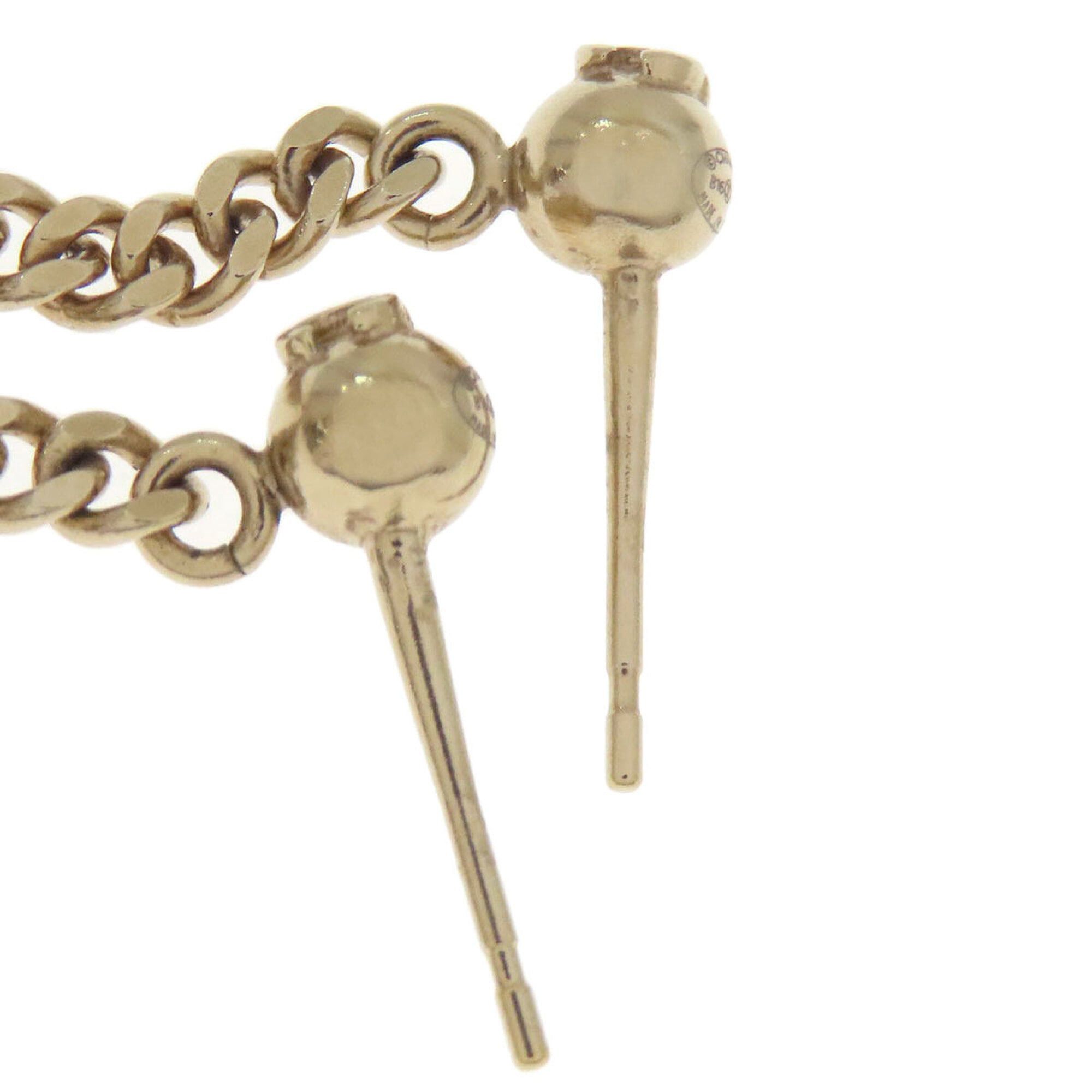 Chanel Chanel Chain Coco Mark Earrings, Metal/Faux Pearl, Women's CHANEL Size ONE SIZE - 4 Thumbnail