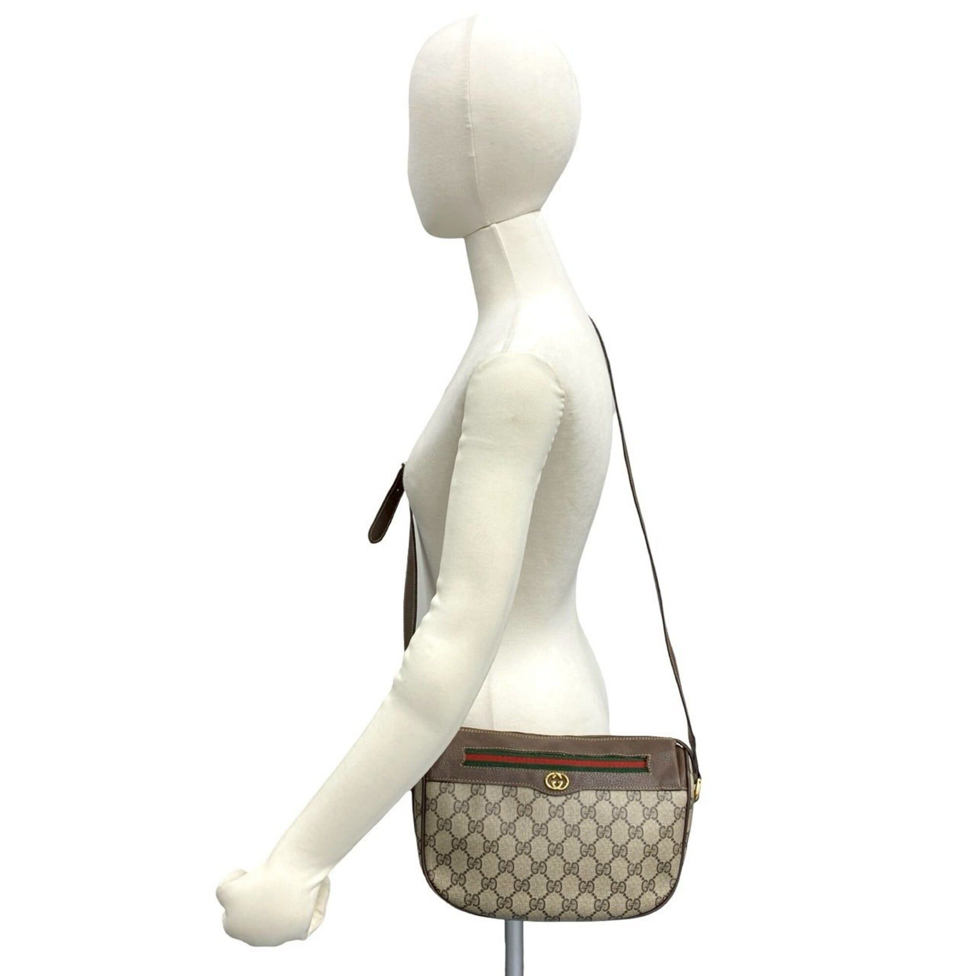 Gucci GUCCI Vintage Sherry Line GG Logo Leather Shoulder Bag, Brown, 28950 Size ONE SIZE - 2 Thumbnail
