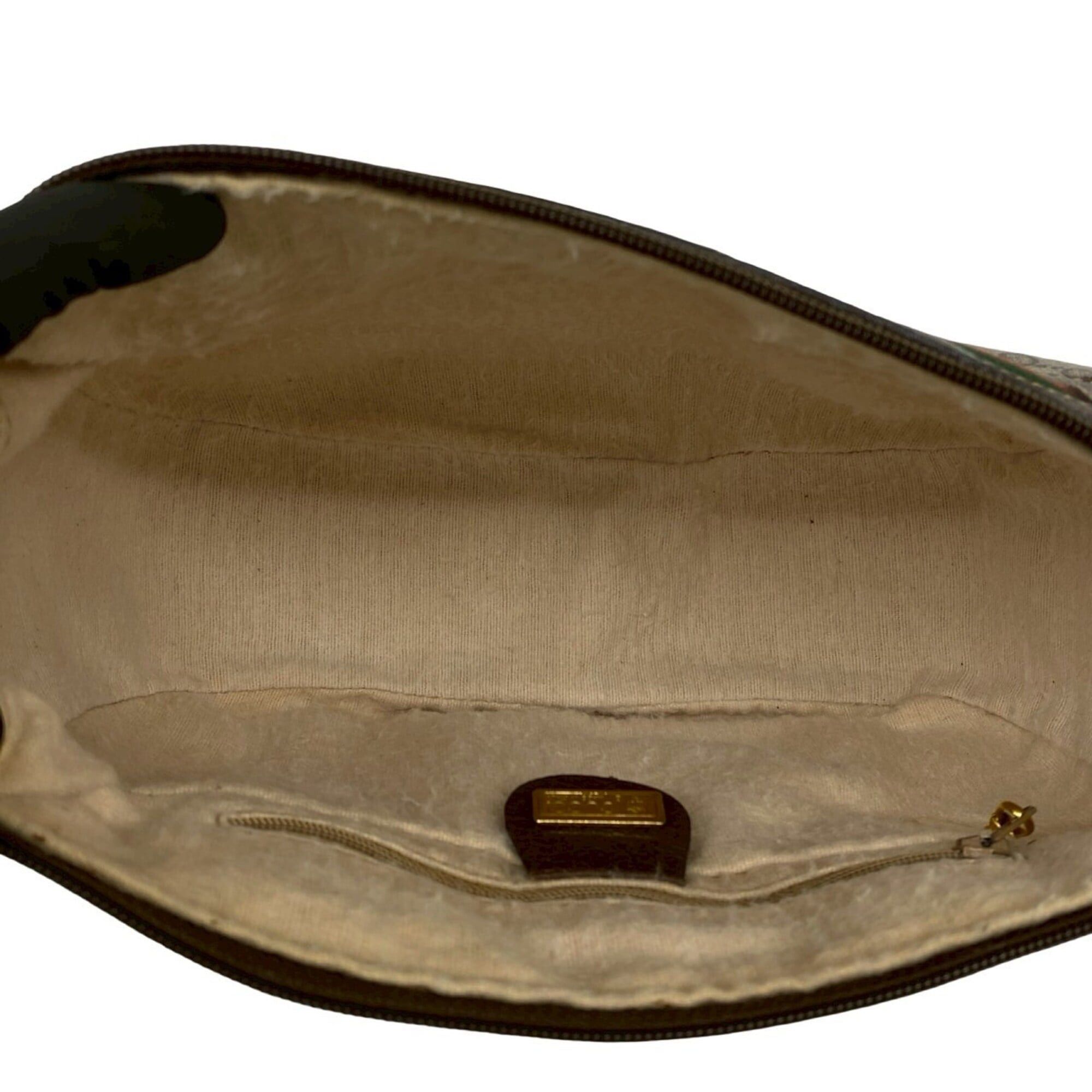 Gucci GUCCI Vintage Sherry Line GG Logo Leather Shoulder Bag, Brown, 28950 Size ONE SIZE - 9 Thumbnail