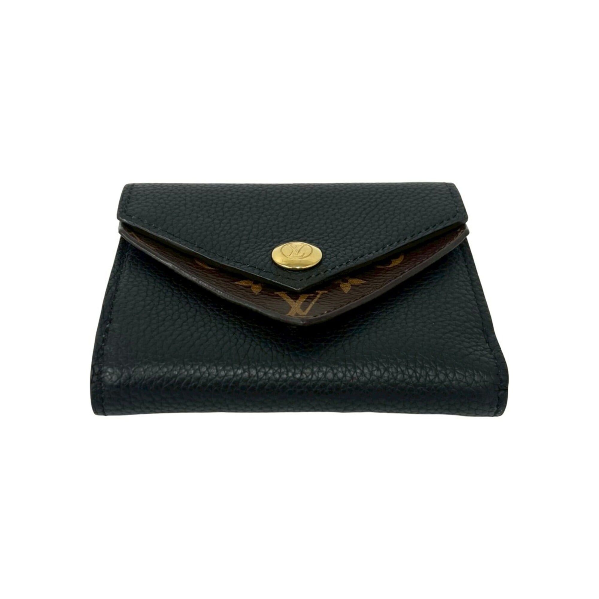 Louis Vuitton LOUIS VUITTON Portefeuille Double Leather Tri-fold Wallet, Compact Black, 36316 Size ONE SIZE - 6 Thumbnail