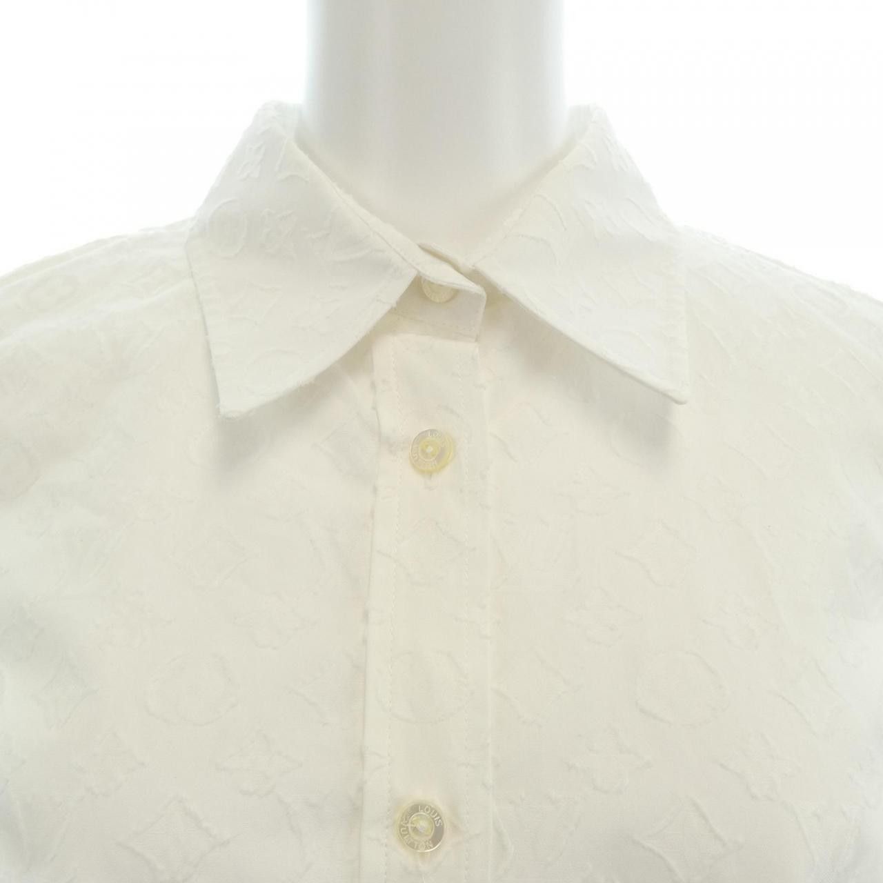 Louis Vuitton Louis Vuitton Louis Vuitton Monogram Relief Gathered Top Textile Tops FNBL25AQV DUTY FREE for USA Size ONE SIZE - 5 Thumbnail