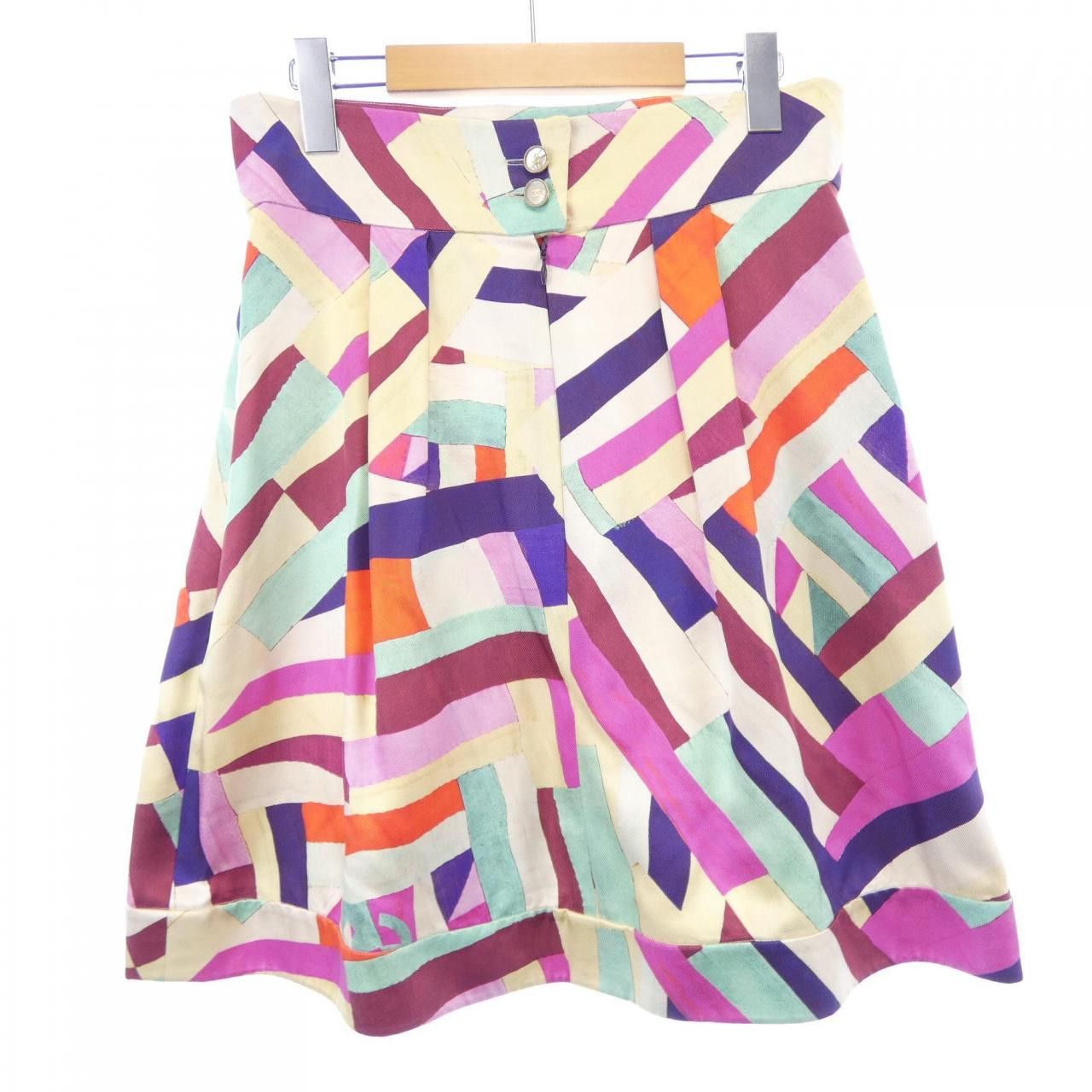 Chanel Chanel Chanel Silk Skirt Textile Skirts P53091V39720 DUTY FREE for USA Size ONE SIZE - 2 Thumbnail