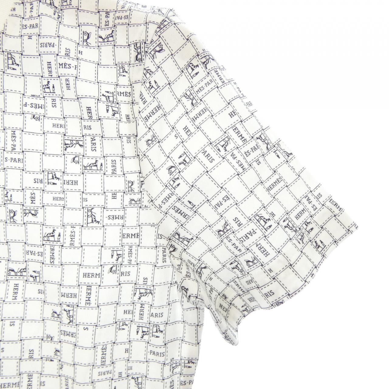 Hermes Hermes Hermes Bolduc Au Carre Cotton TShirt Textile T-Shirts DUTY FREE for USA Size ONE SIZE - 6 Thumbnail