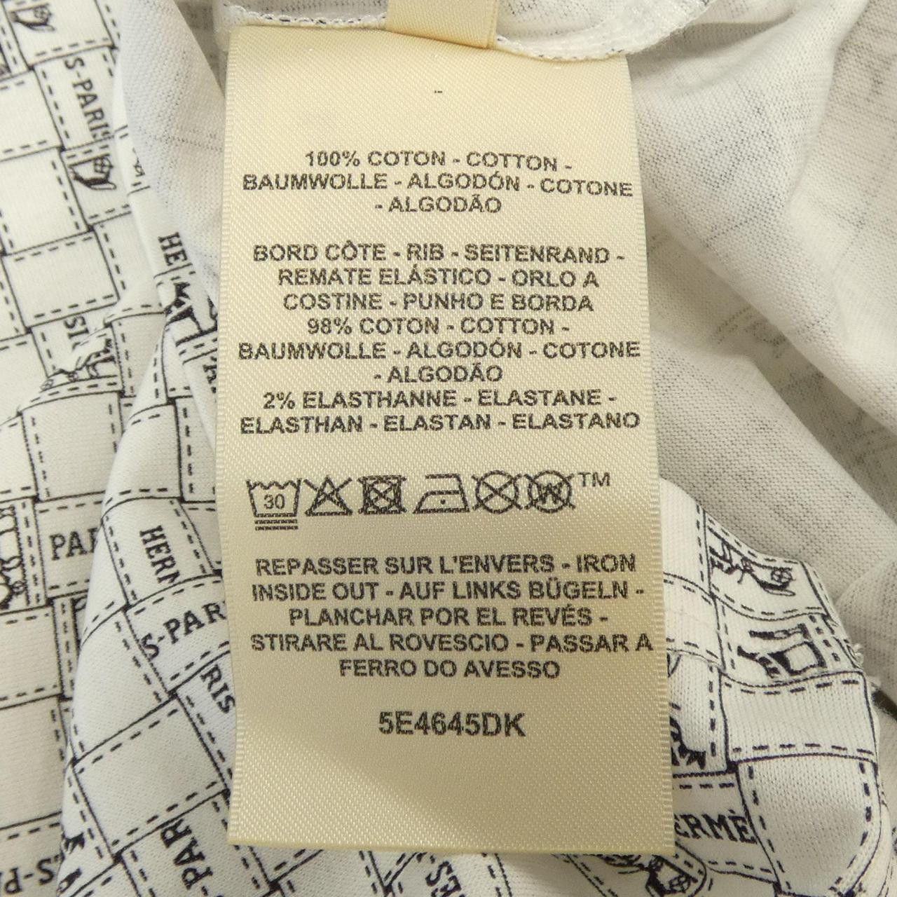 Hermes Hermes Hermes Bolduc Au Carre Cotton TShirt Textile T-Shirts DUTY FREE for USA Size ONE SIZE - 3 Thumbnail
