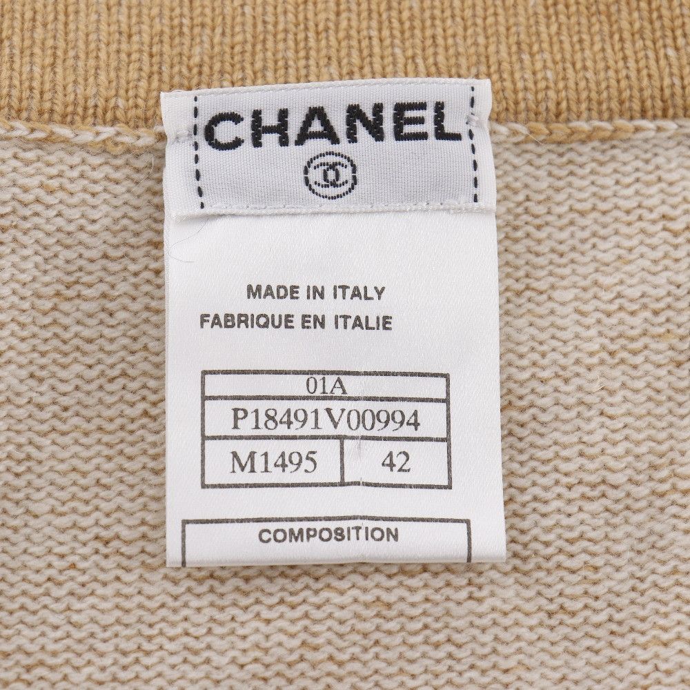 Chanel Chanel Chanel Cashmere Cardigan Textile Tops P18491V00994 DUTY FREE for USA Size ONE SIZE - 7 Thumbnail