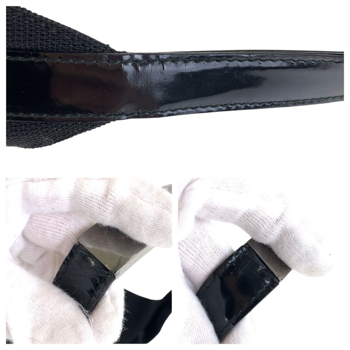 Gucci Gucci Gucci Canvas Patent Shoulder Bag Textile Shoulder Bag 0013297 DUTY FREE for USA Size ONE SIZE - 5 Thumbnail