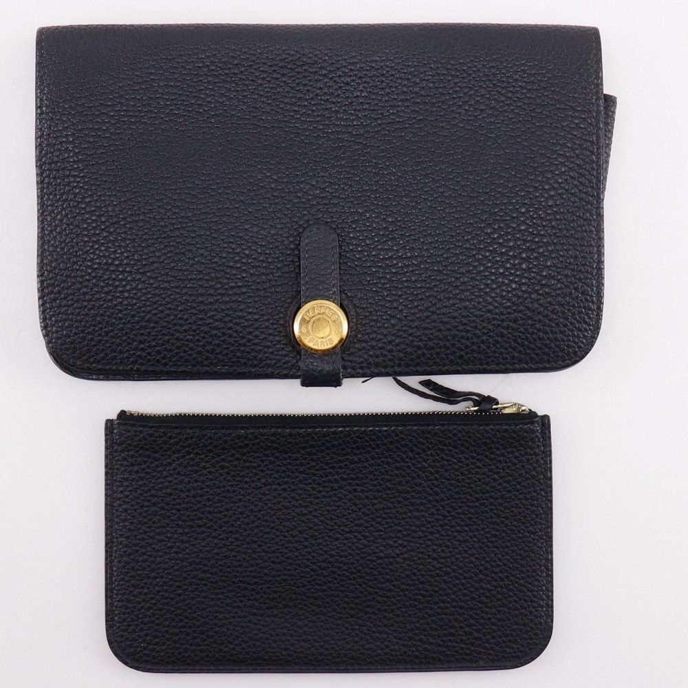 Hermes Hermes Hermes Dogon GM Taurillon Clemence Long Wallet Leather Long Wallet I DUTY FREE for USA Size ONE SIZE - 19 Thumbnail
