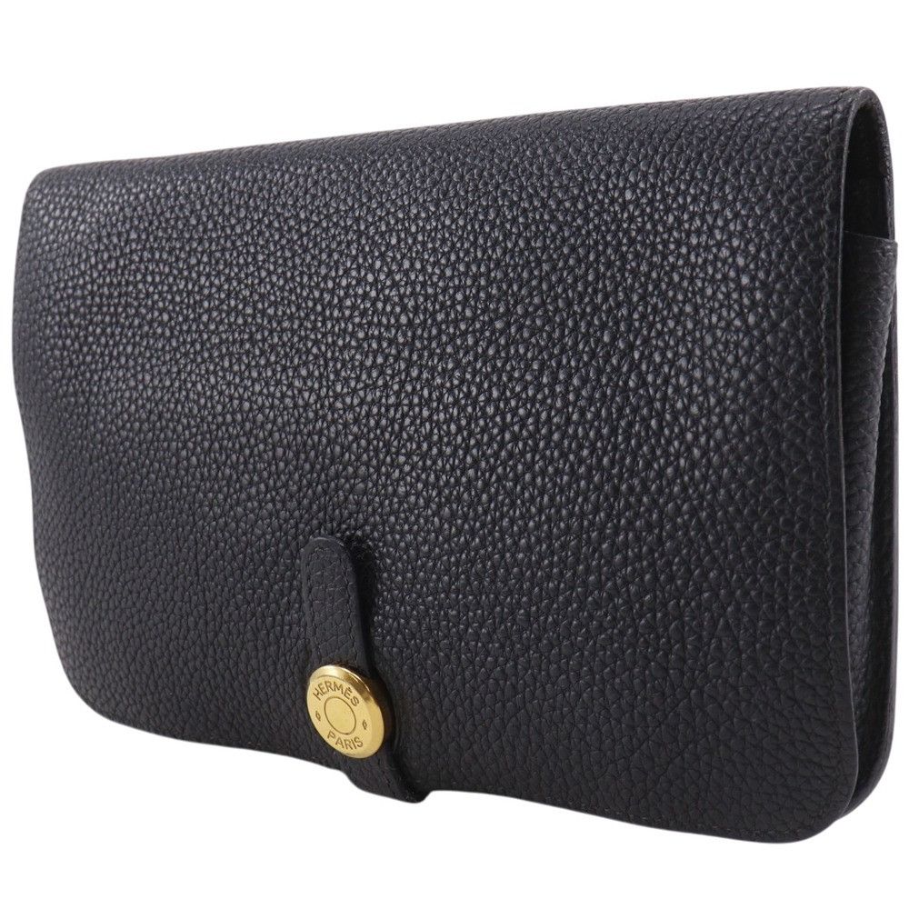 Hermes Hermes Hermes Dogon GM Taurillon Clemence Long Wallet Leather Long Wallet I DUTY FREE for USA Size ONE SIZE - 2 Thumbnail