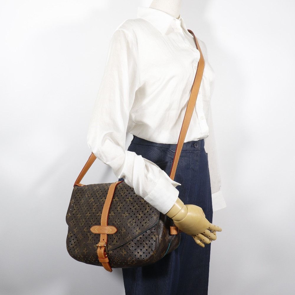 Louis Vuitton Louis Vuitton Louis Vuitton Saumur PM Monogram Perfo Shoulder Bag Textile Shoulder Bag M93998 DUTY FREE for USA Size ONE SIZE - 17 Thumbnail