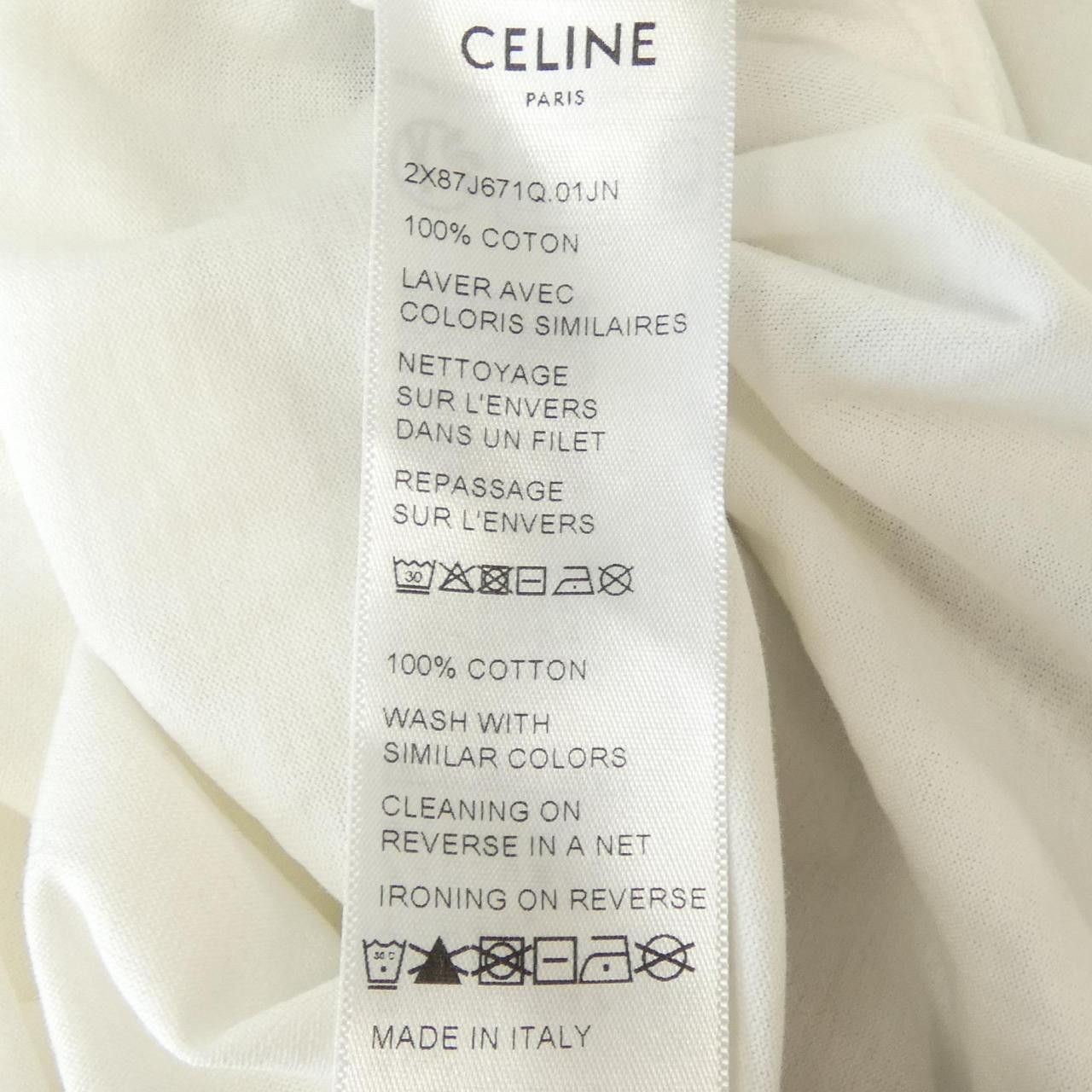 Celine Celine Celine Cotton T Shirt Textile T-Shirts 2X87J671Q DUTY FREE for USA Size ONE SIZE - 3 Thumbnail