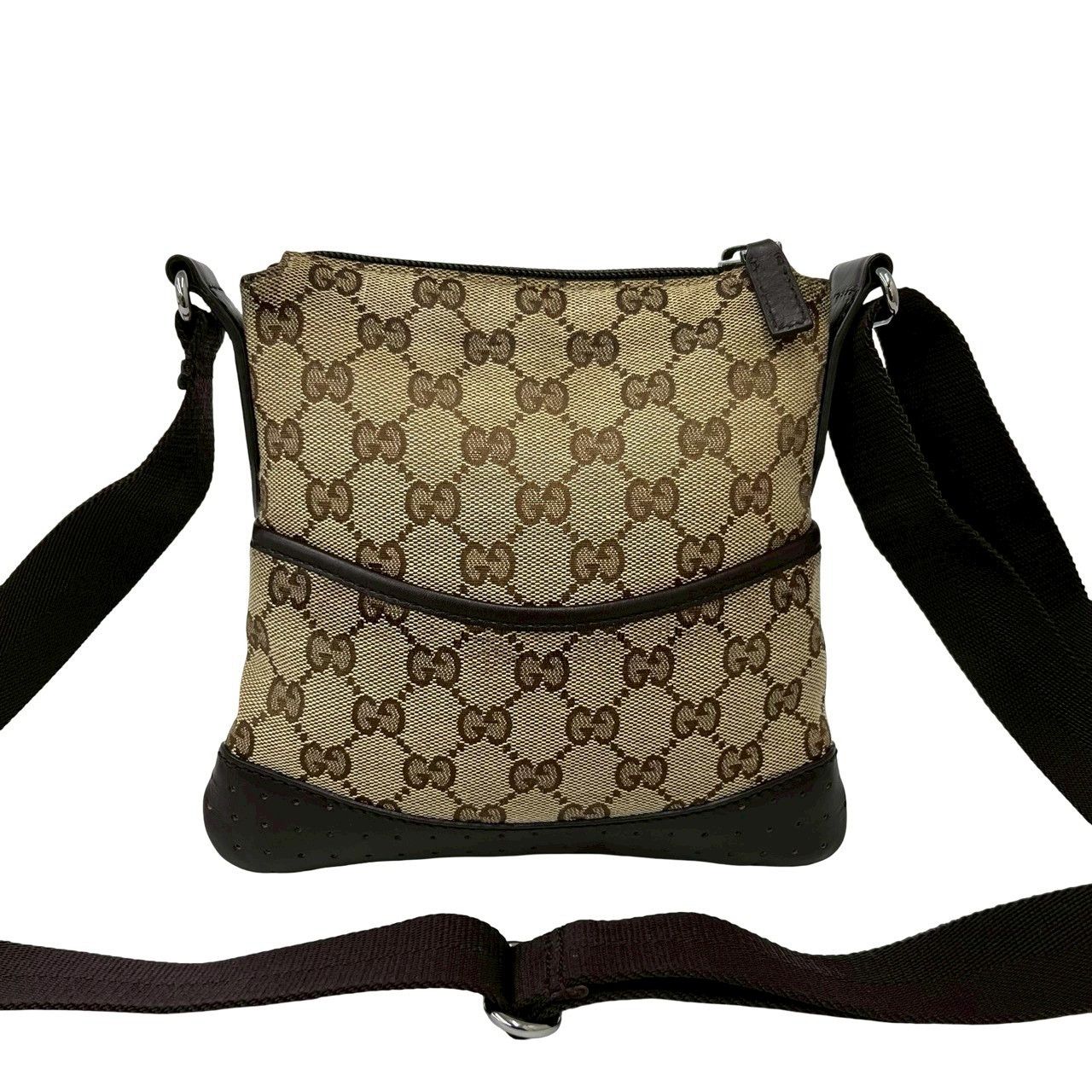 Gucci Gucci Gucci GG Logo Canvas Leather Mini Shoulder Bag Textile Shoulder Bag DUTY FREE for USA Size ONE SIZE - 2 Thumbnail
