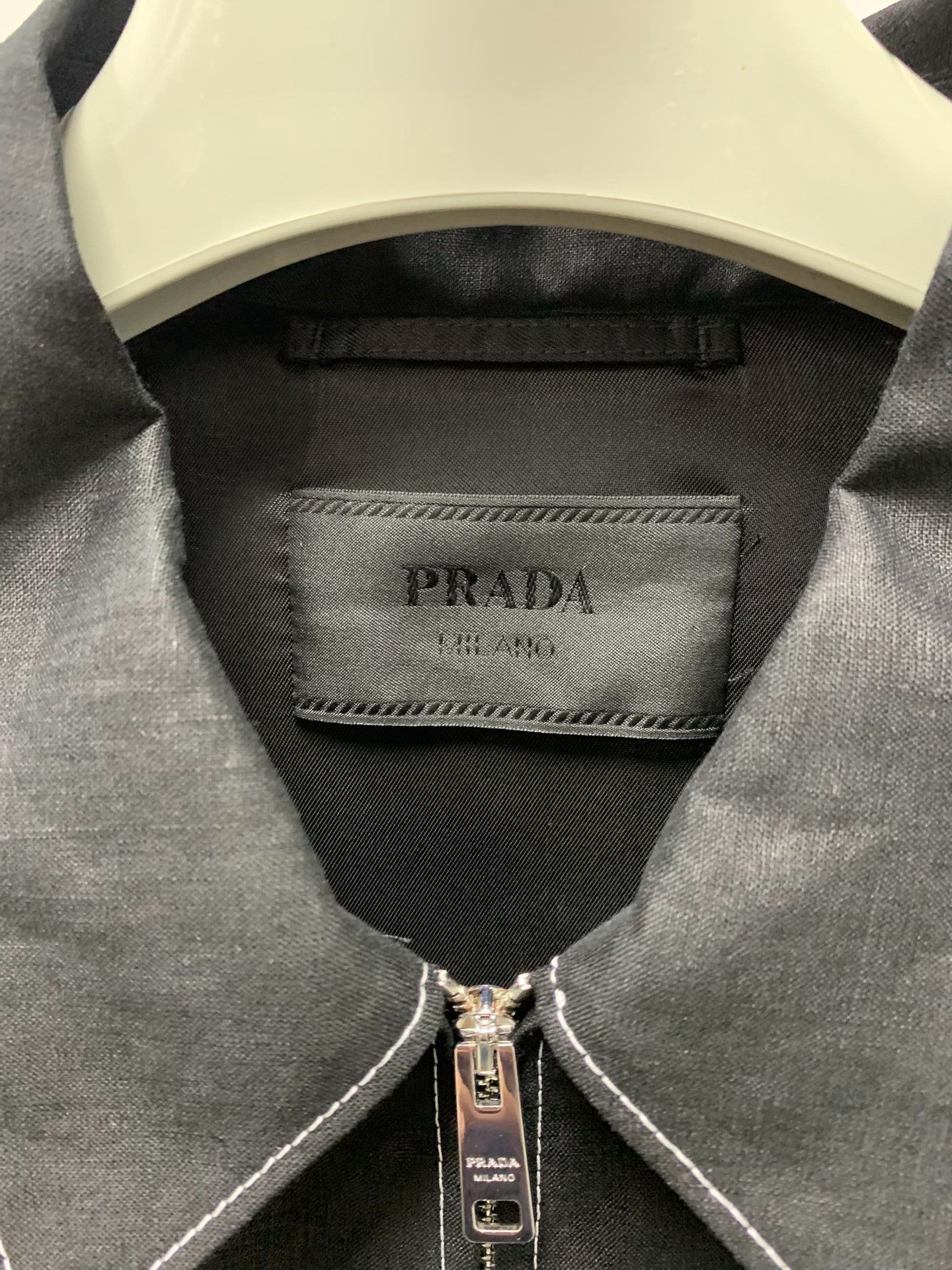 Prada Prada Contrast Stitch Linen Jacket Size S Size US S / EU 44-46 / 1 - 2 Thumbnail