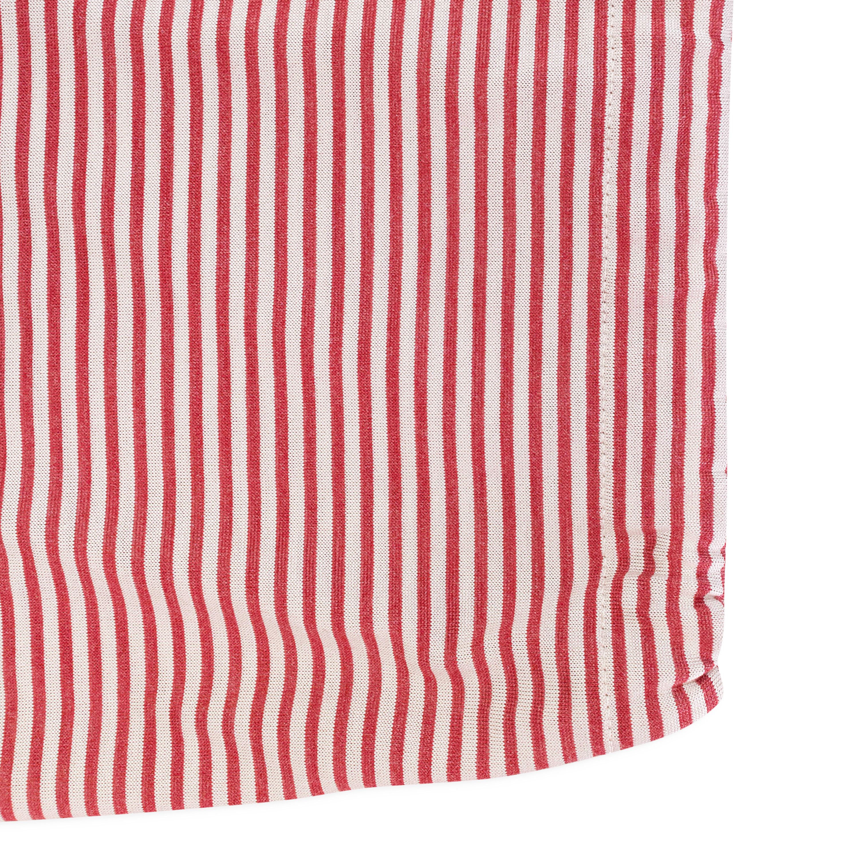 Loro Piana SILK STRIPED WHITE?RED BLOUSE SIZE L Size L / US 10 / IT 46 - 5 Thumbnail