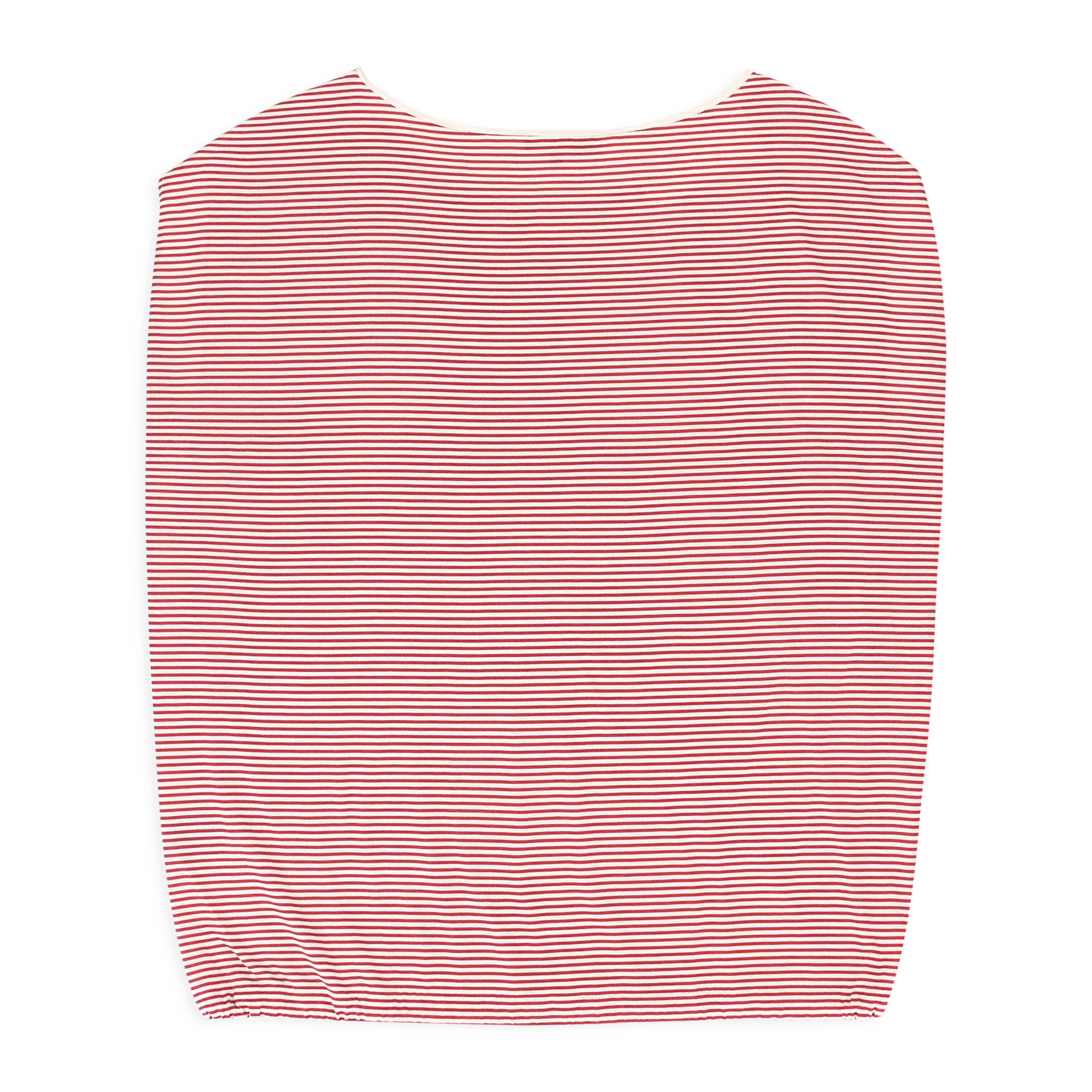 Loro Piana SILK STRIPED WHITE?RED BLOUSE SIZE L Size L / US 10 / IT 46 - 2 Thumbnail