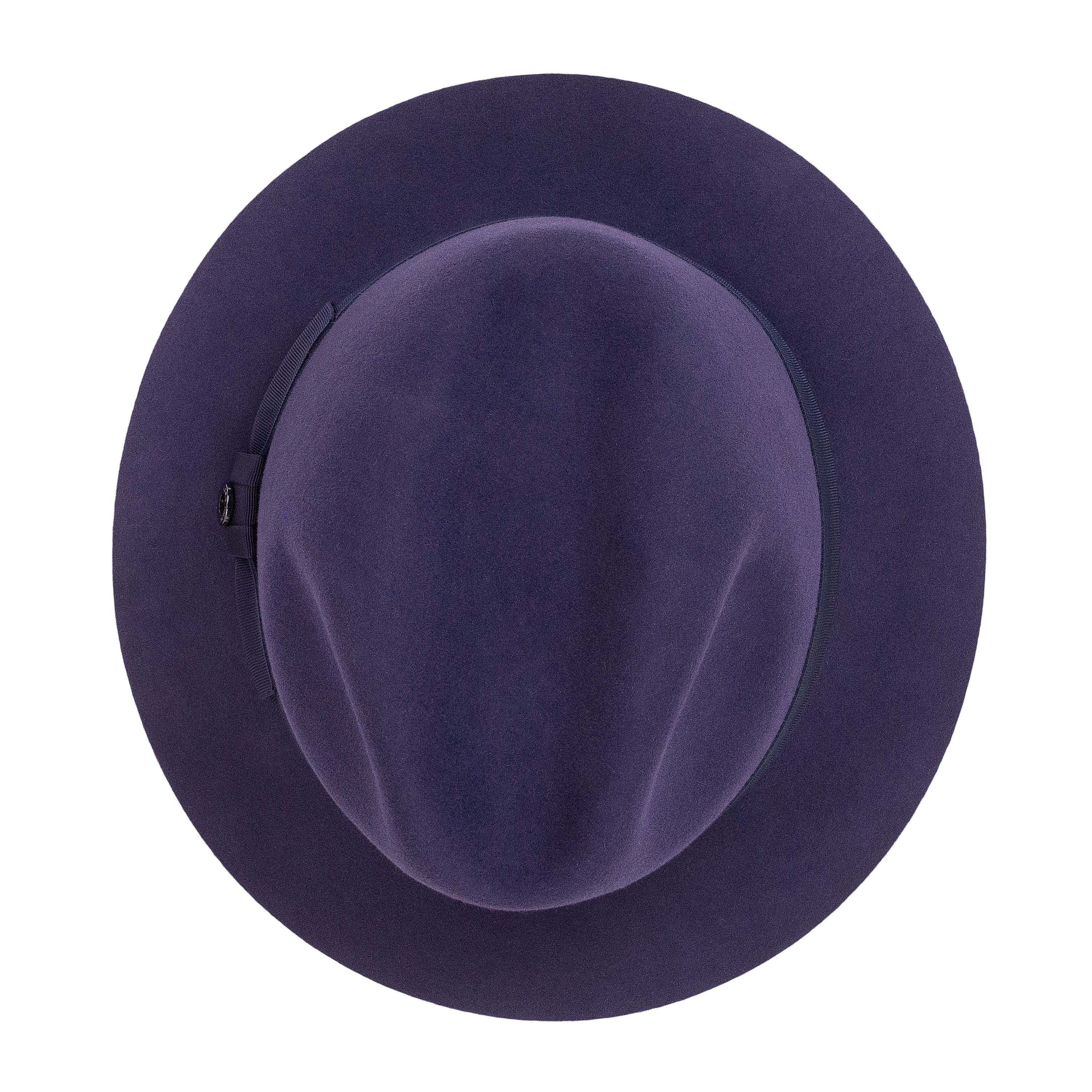 Loro Piana CASHMERE BRIM DARK PURPLE HAT SIZE M Size ONE SIZE - 4 Thumbnail