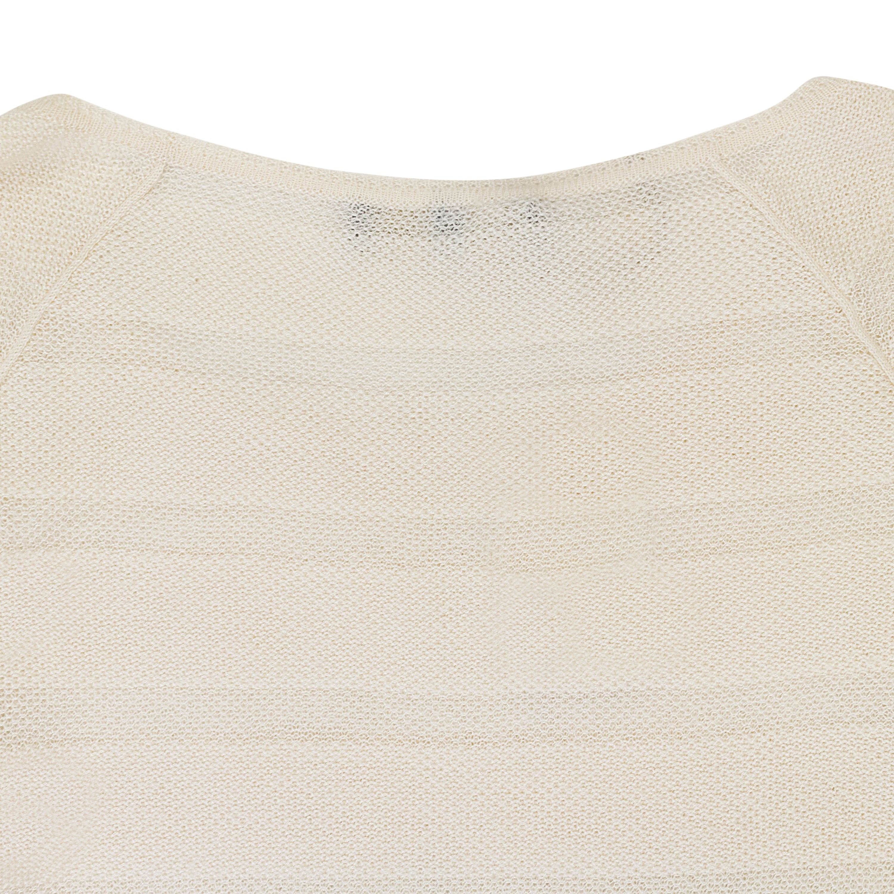 Loro Piana CASHMERE SCOOP NECK WHITE SWEATER SIZE 44 Size M / US 6-8 / IT 42-44 - 4 Thumbnail