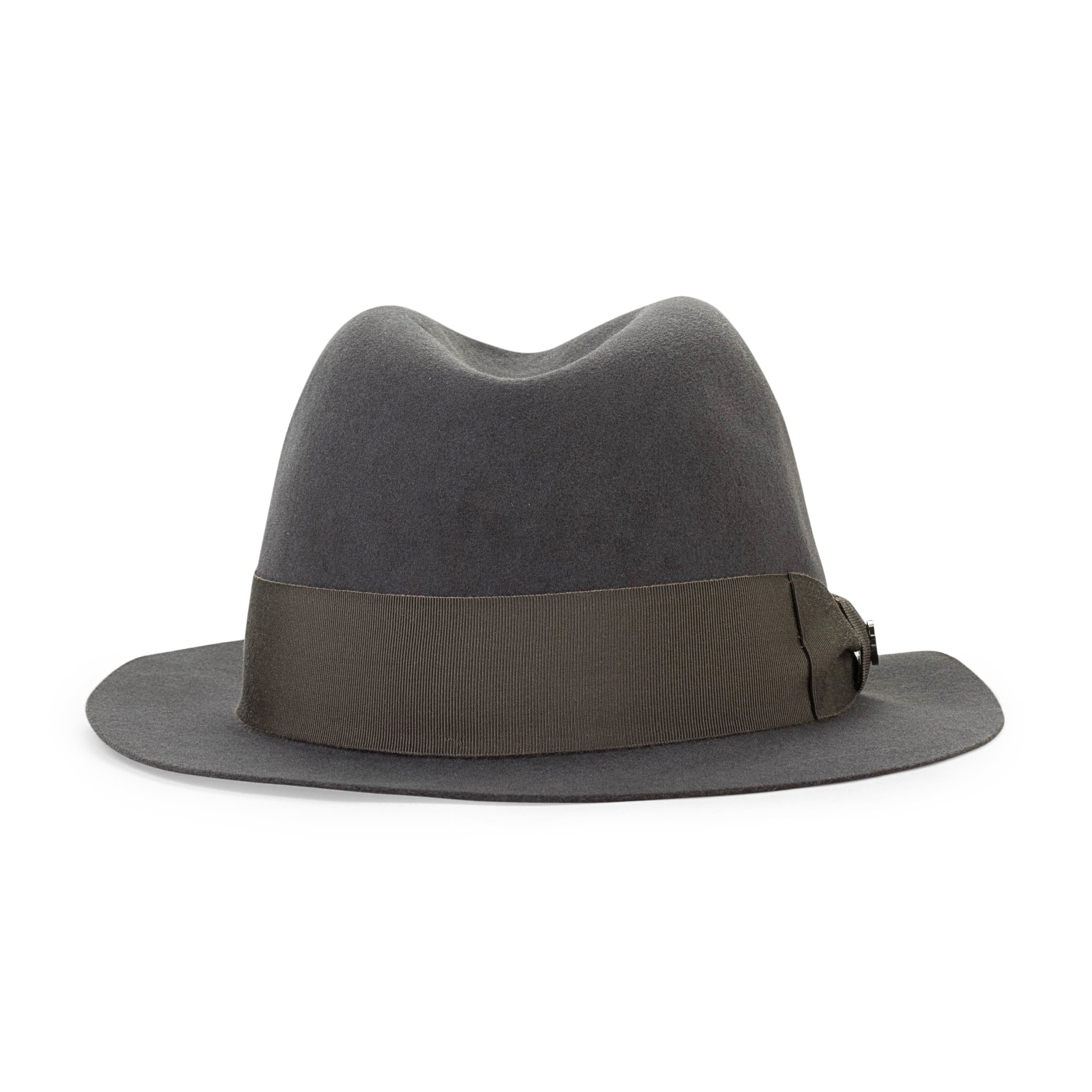 Loro Piana RABBIT GRAY FEDORA HAT SIZE M Size ONE SIZE - 2 Thumbnail
