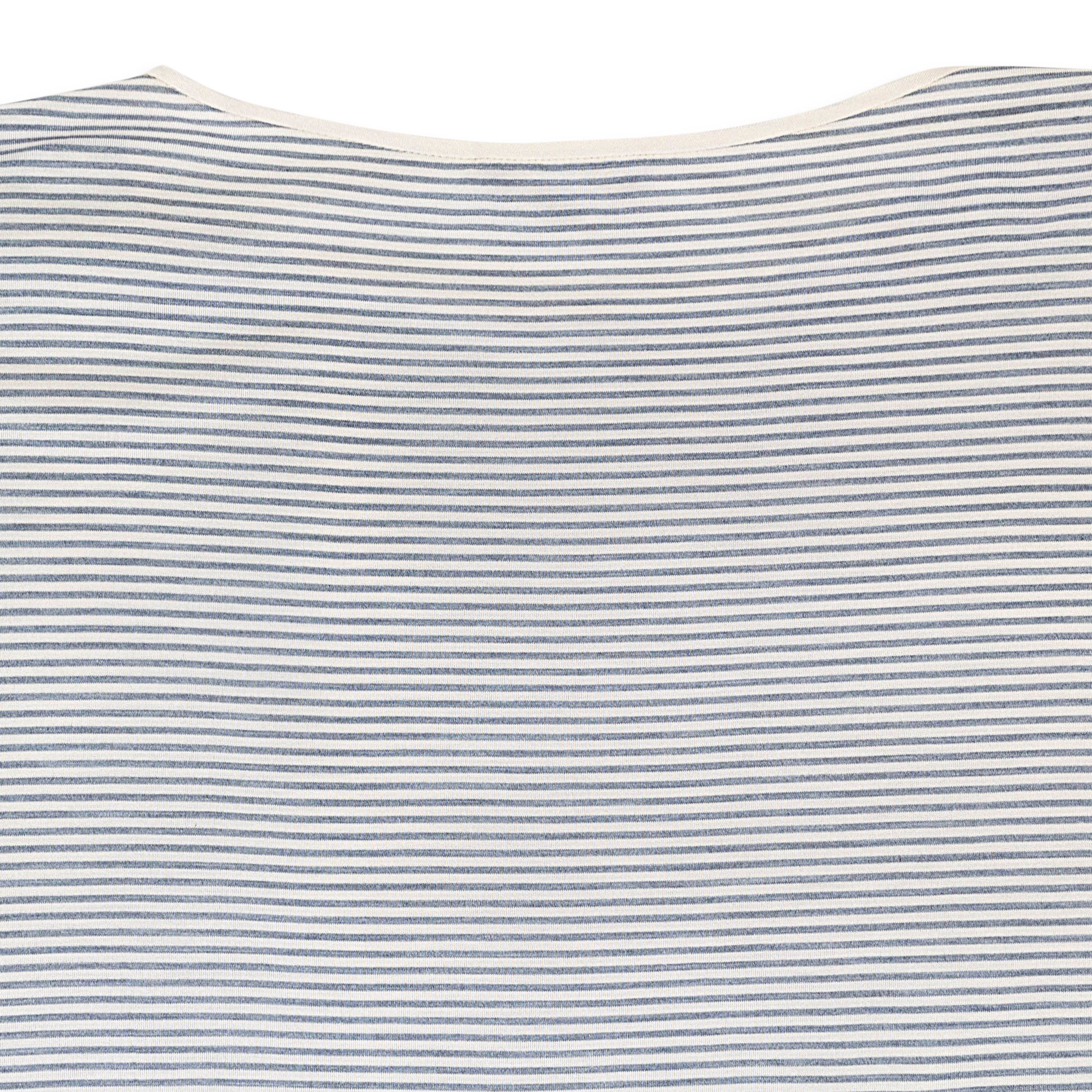 Loro Piana SILK STRIPED WHITE?GRAY BLOUSE SIZE L Size L / US 10 / IT 46 - 4 Thumbnail