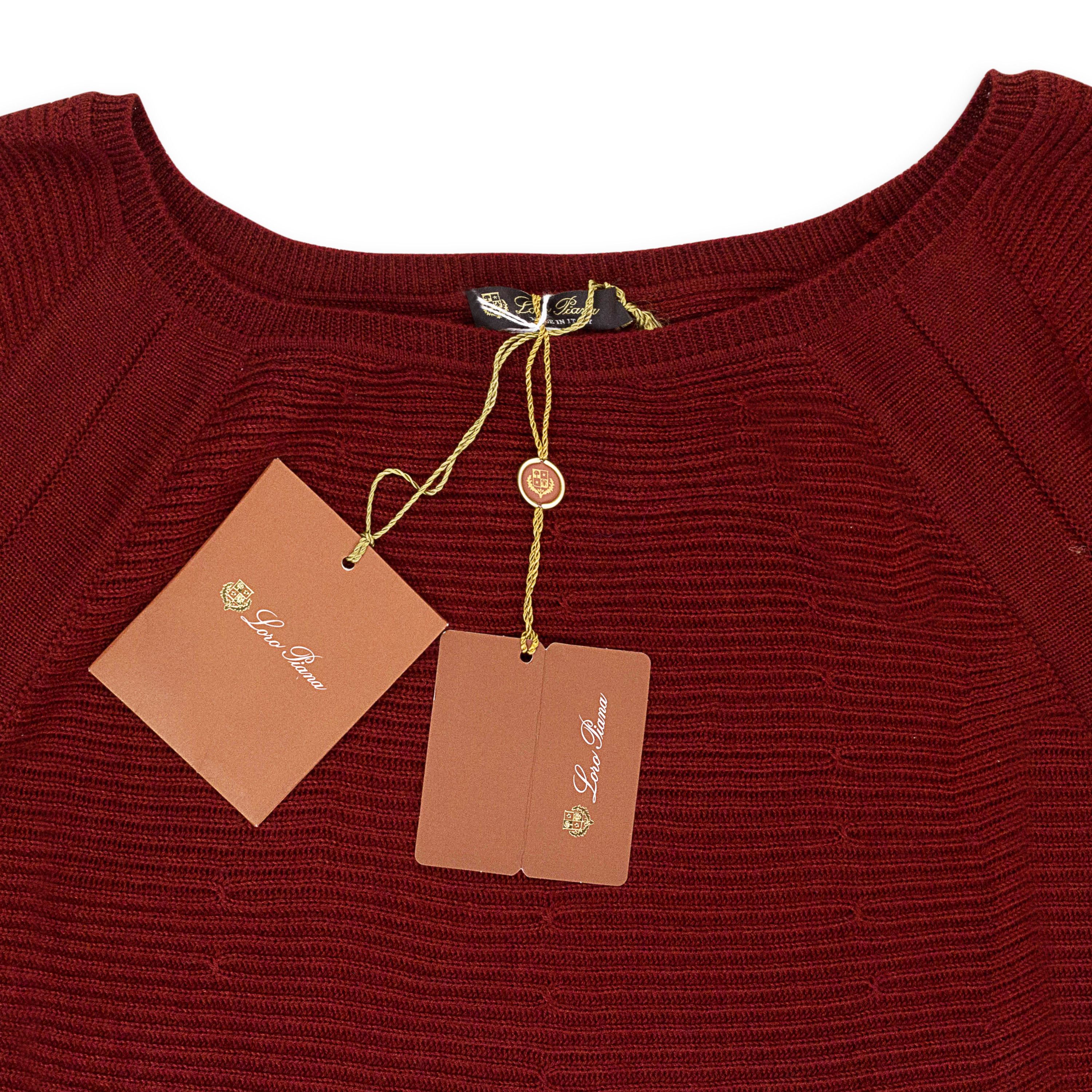 Loro Piana CASHMERE SET BURGUNDY SWEATER SIZE 42 Size M / US 6-8 / IT 42-44 - 3 Thumbnail