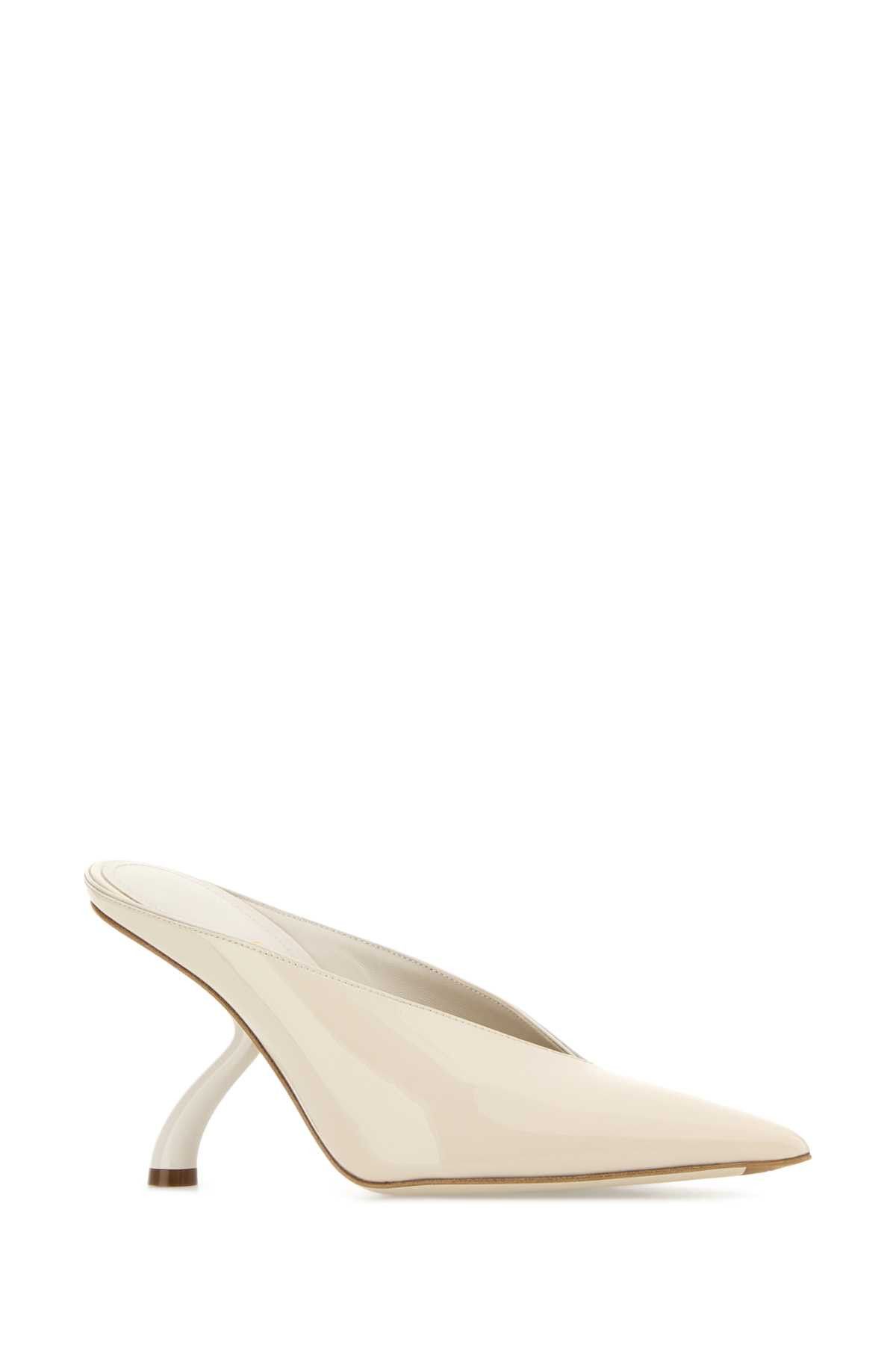Salvatore Ferragamo Ivory Leather Itaca Sabot Size US 7.5 / IT 37.5 - 2 Thumbnail